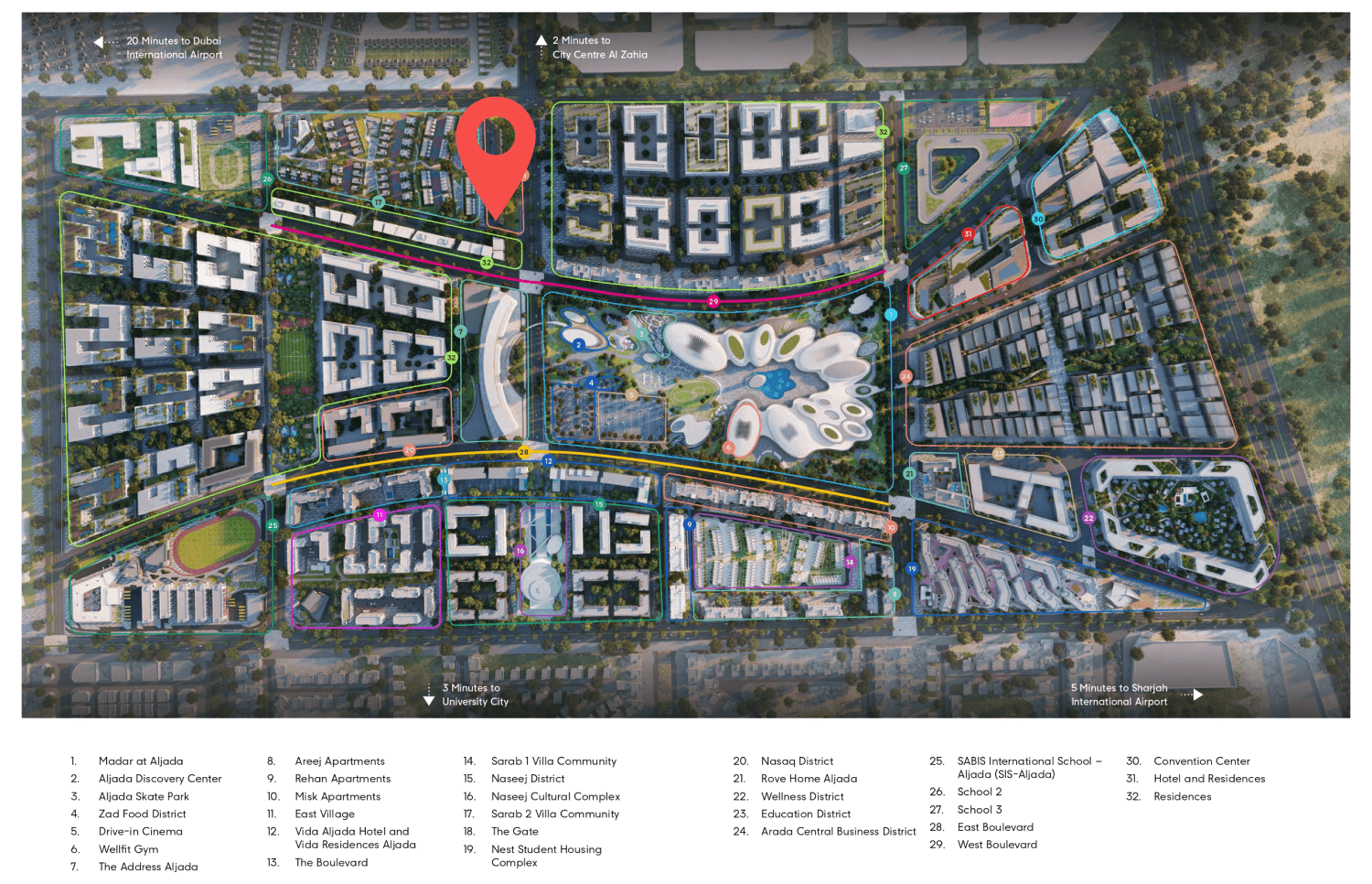 Arada Gate 2 masterplan, Muwaileh Commercial, Sharjah
