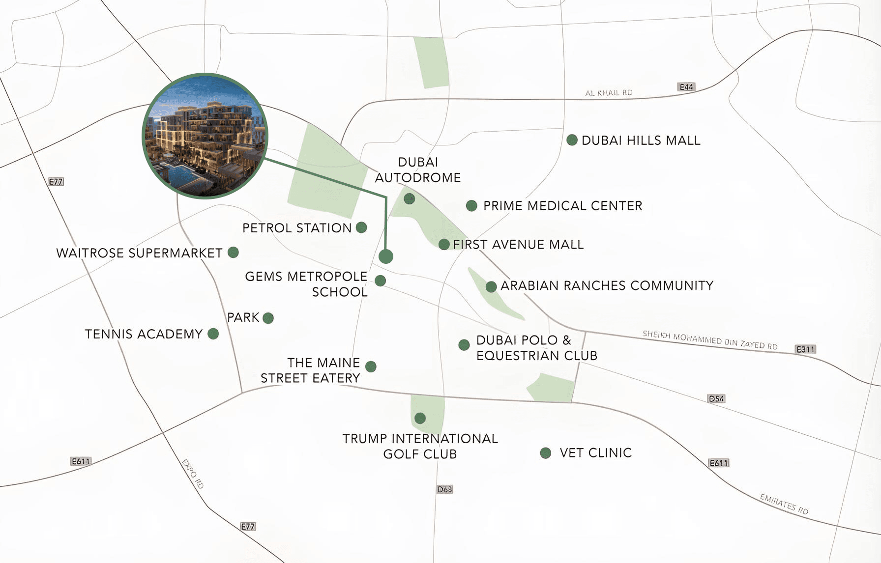 Arisha Terraces masterplan, Dubai Studio City, Dubai