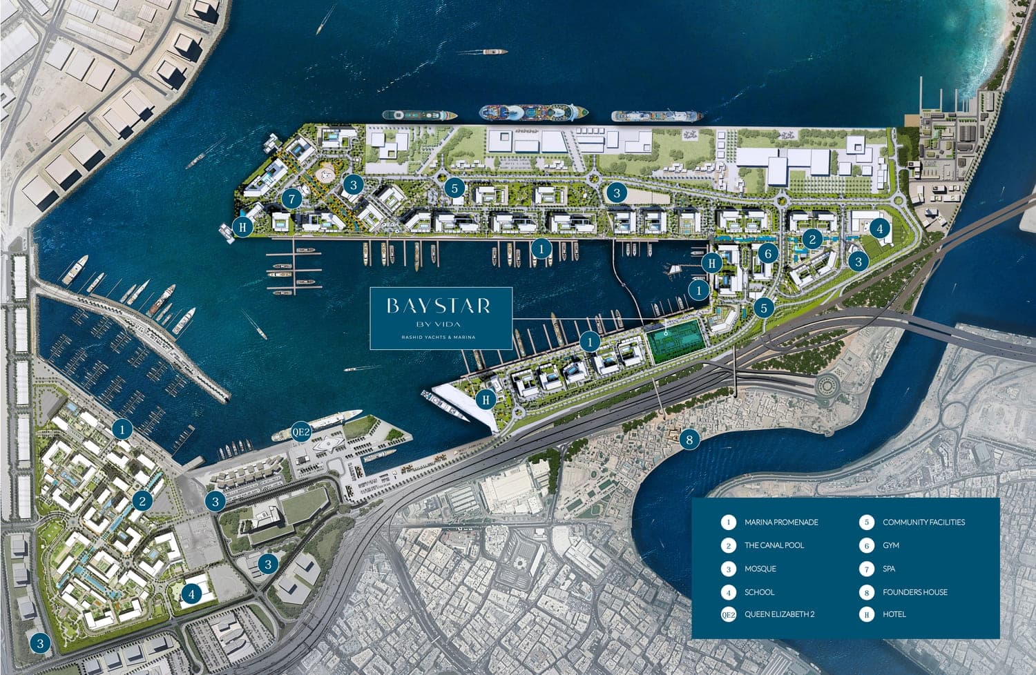 Baystar by Vida masterplan, Mina Rashid, Dubai