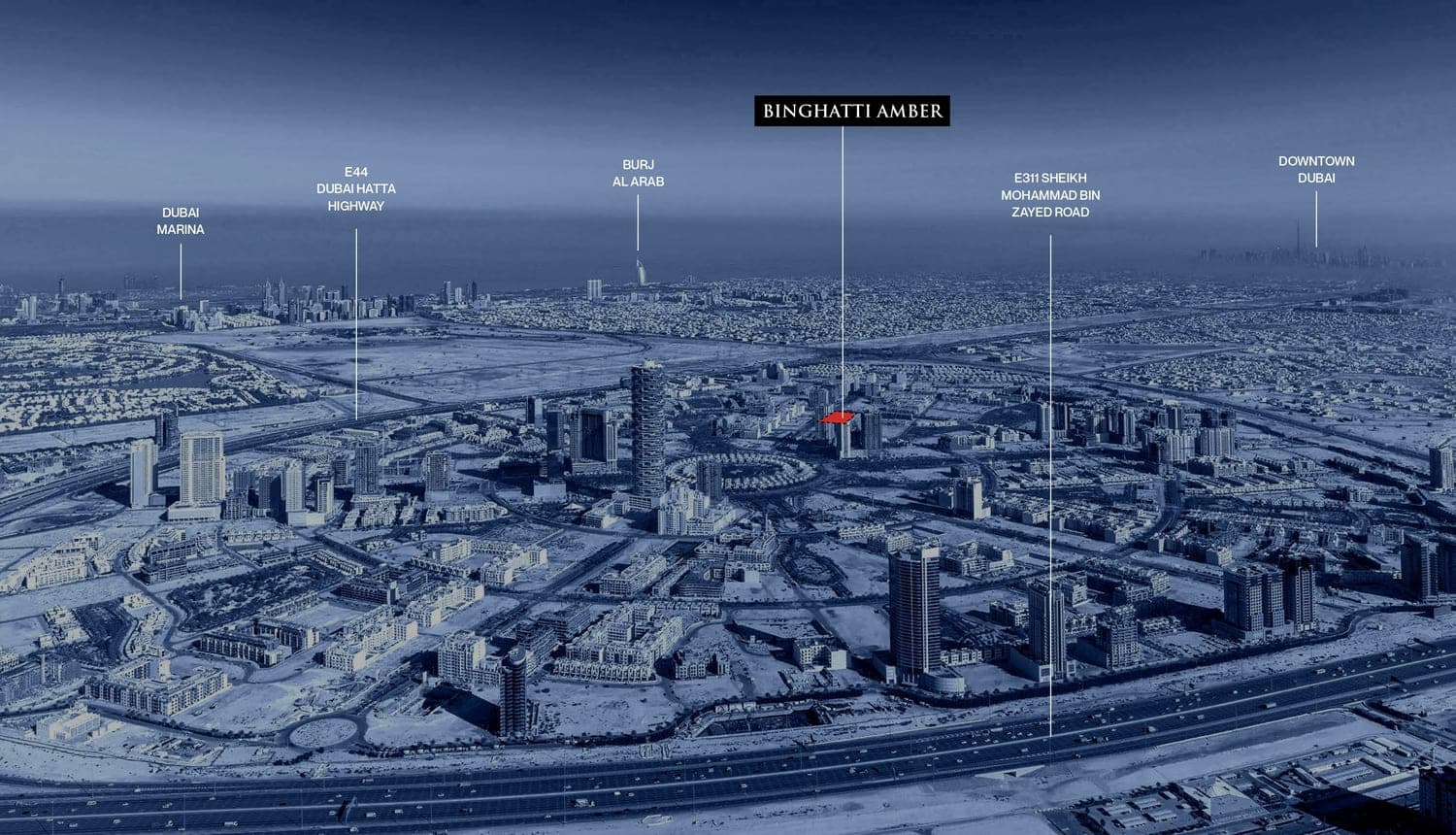 Binghatti Amber masterplan, JVC (Jumeirah Village Circle), Dubai