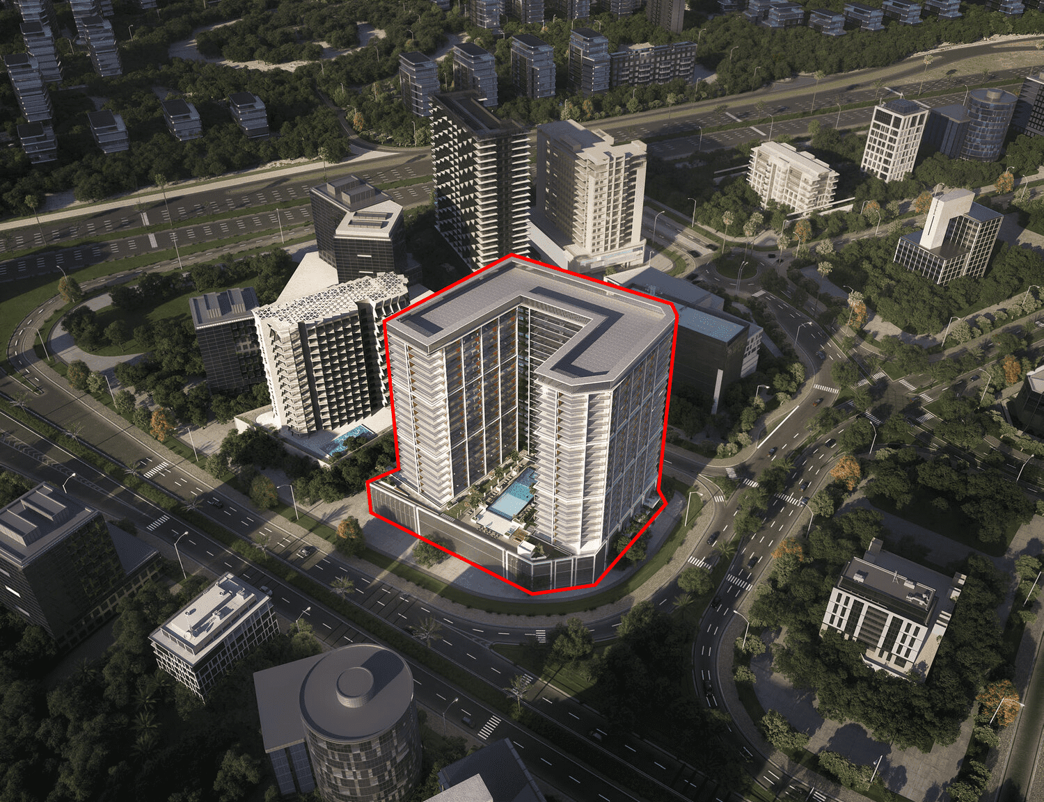 Binghatti Ghost masterplan, Al Jaddaf, Dubai