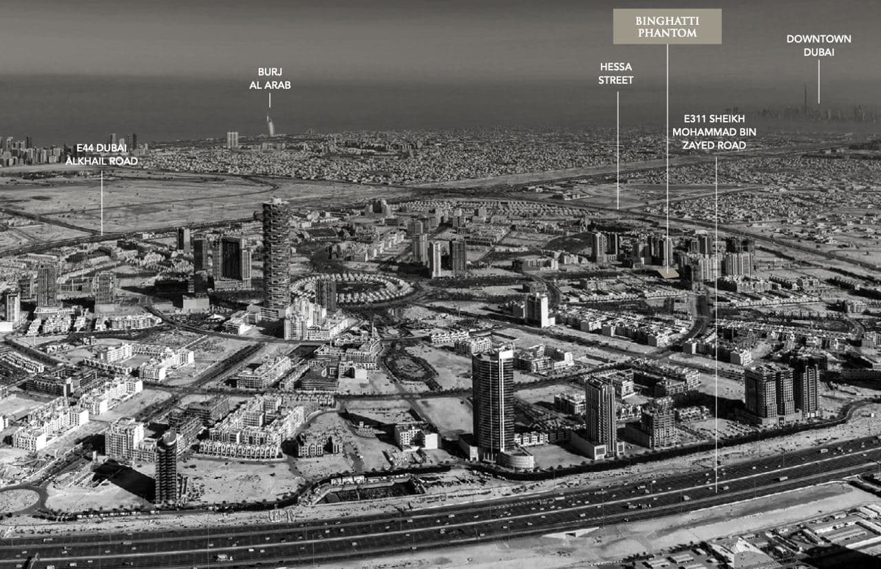 Binghatti Phantom masterplan, JVC (Jumeirah Village Circle), Dubai