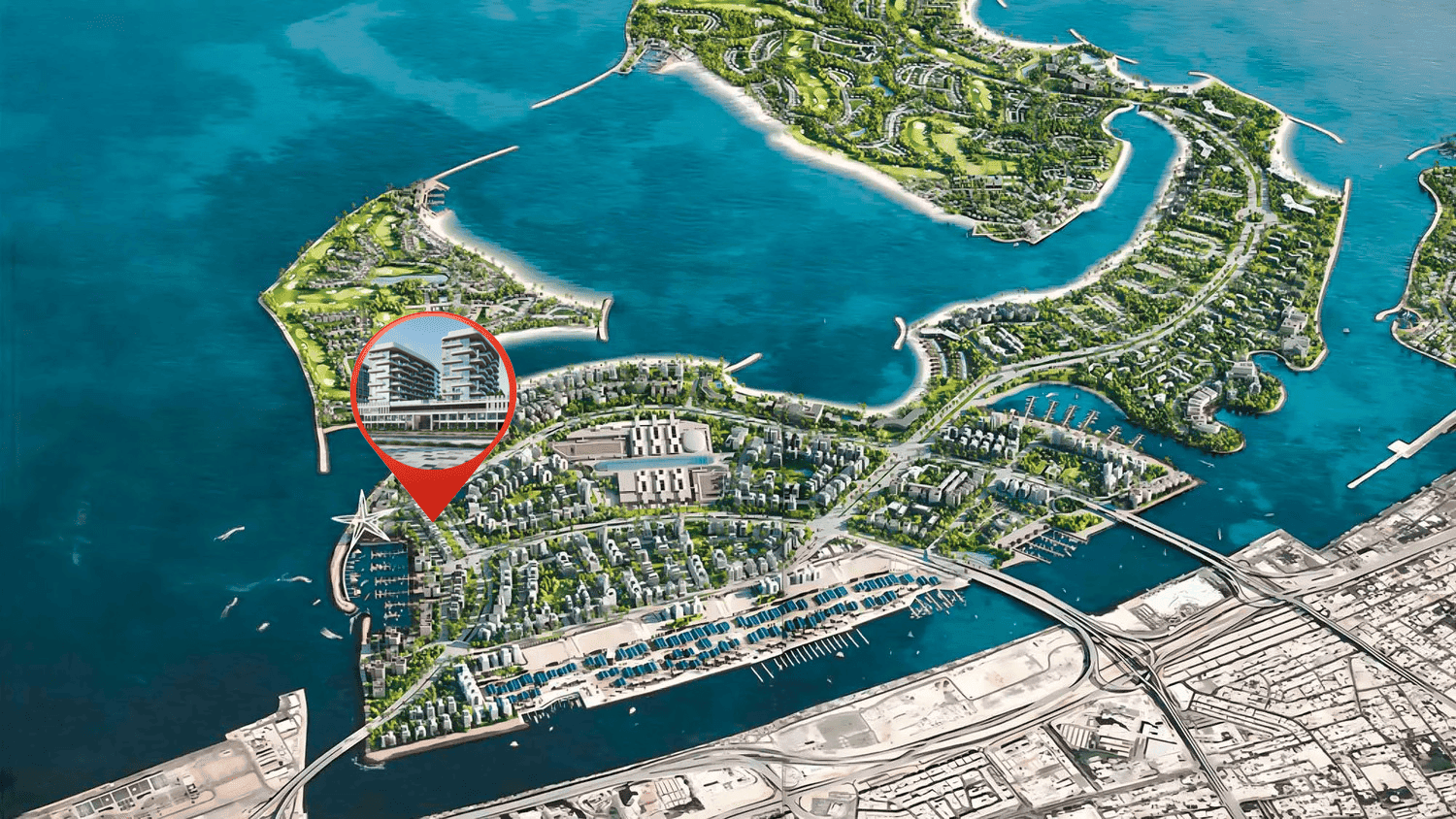 Blue Marina Residence masterplan, Dubai Islands, Dubai