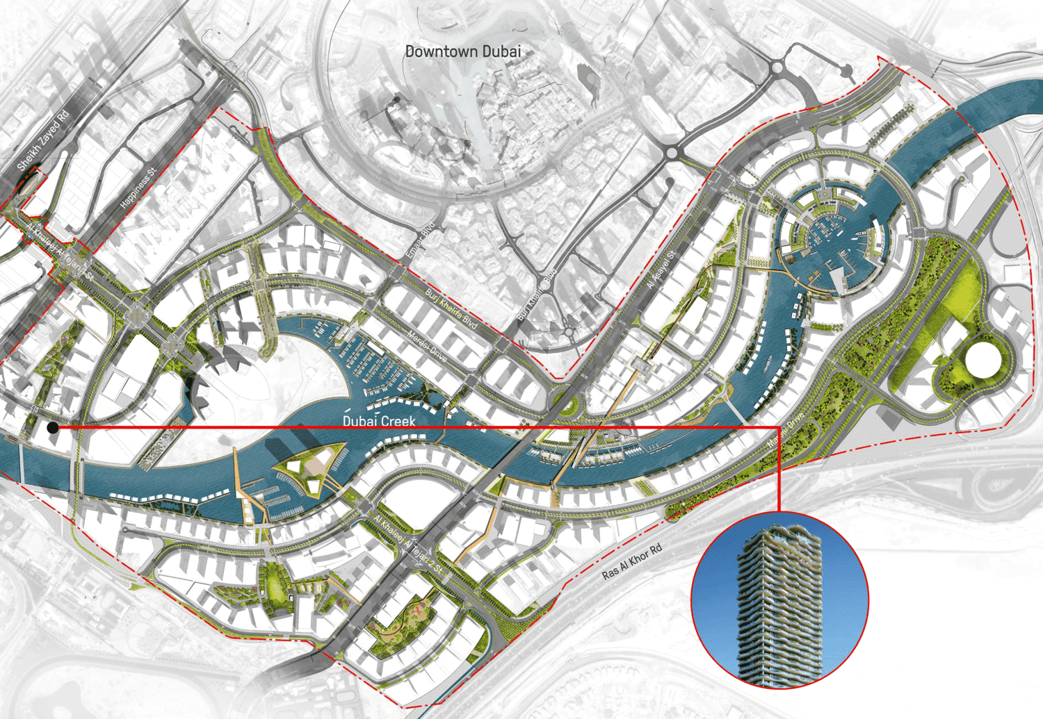 Chic Tower masterplan, Business Bay, Dubai