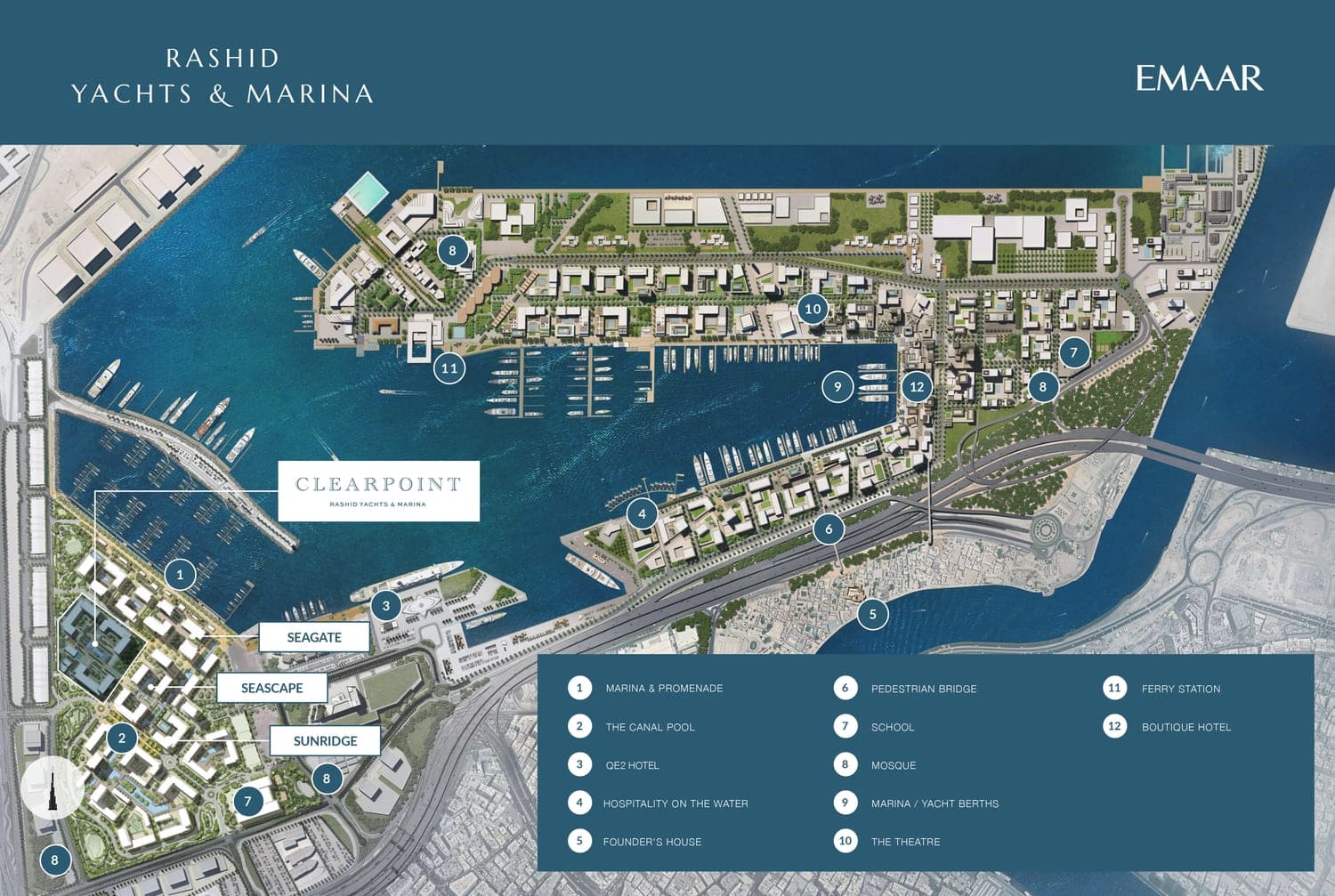 Clearpoint masterplan, Mina Rashid, Dubai