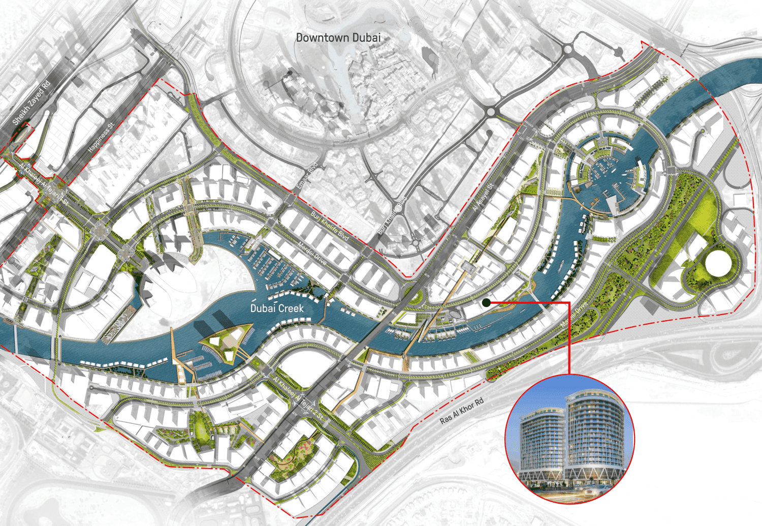 DAMAC Majestine masterplan, Business Bay, Dubai