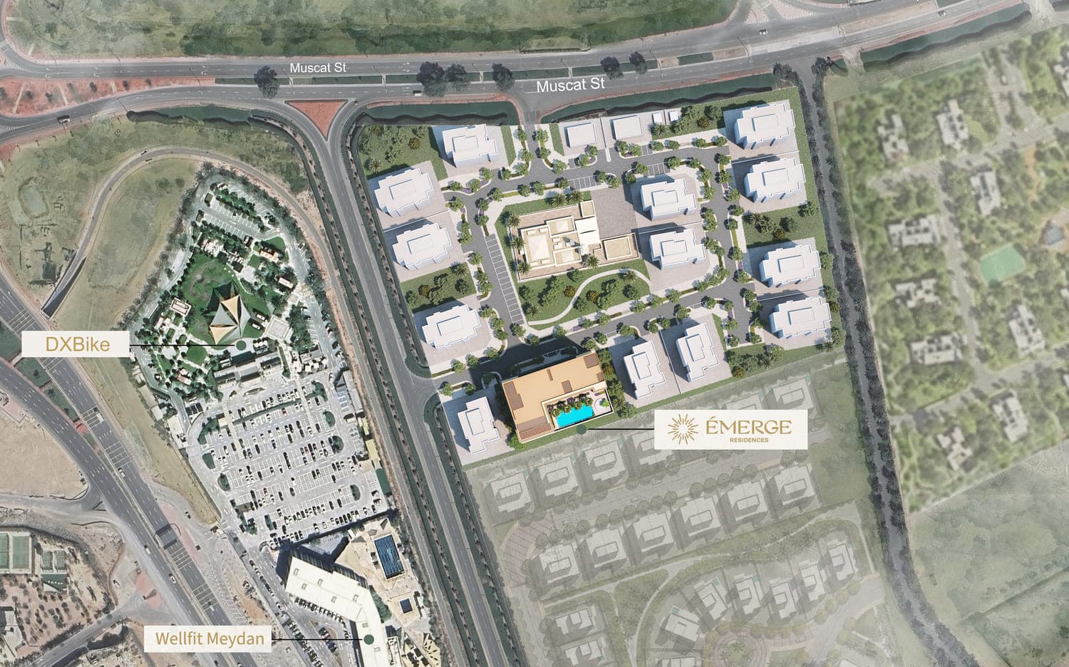 Emerge Residences masterplan, Meydan (Nad Al Sheba 1), Dubai