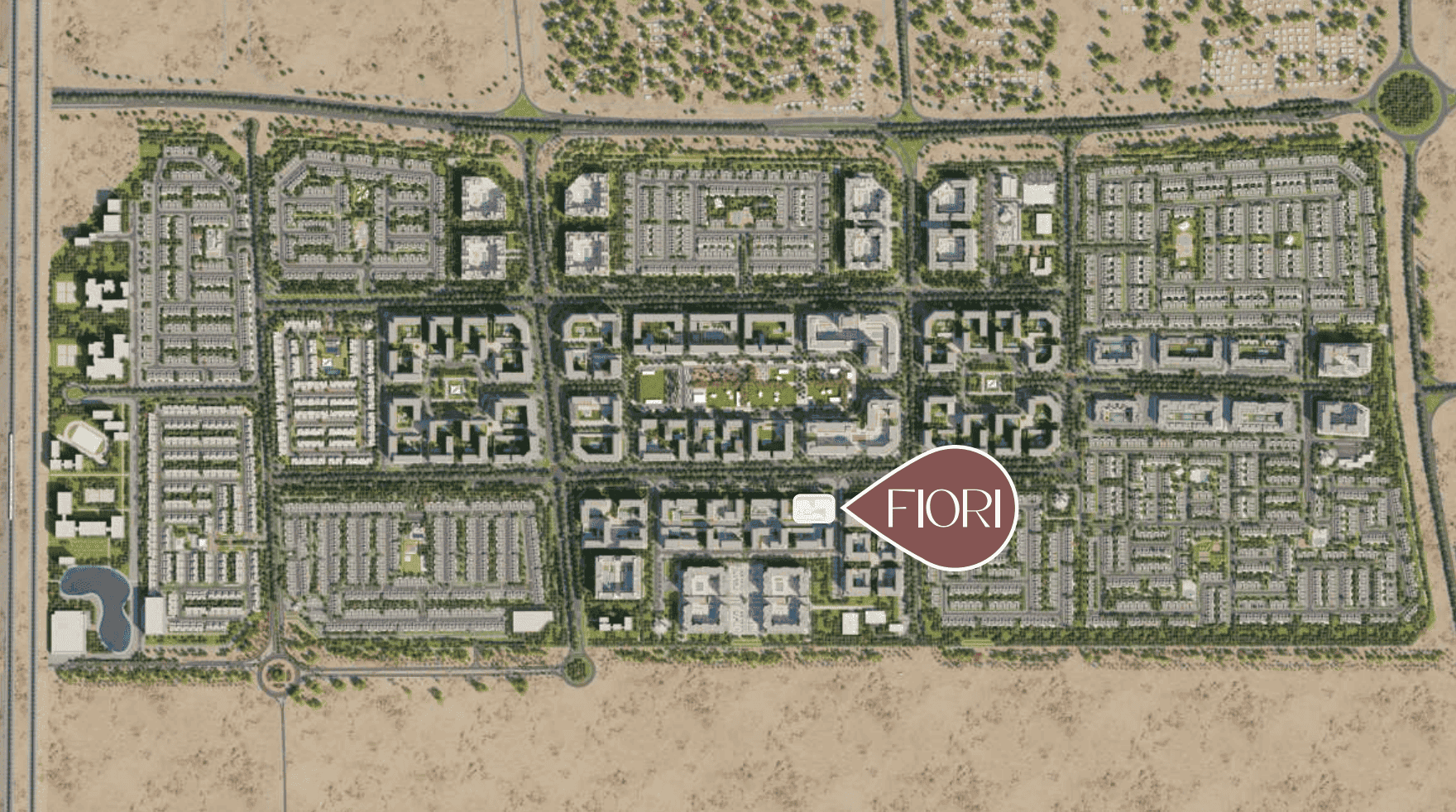 Fiori Residences masterplan, Town Square, Dubai