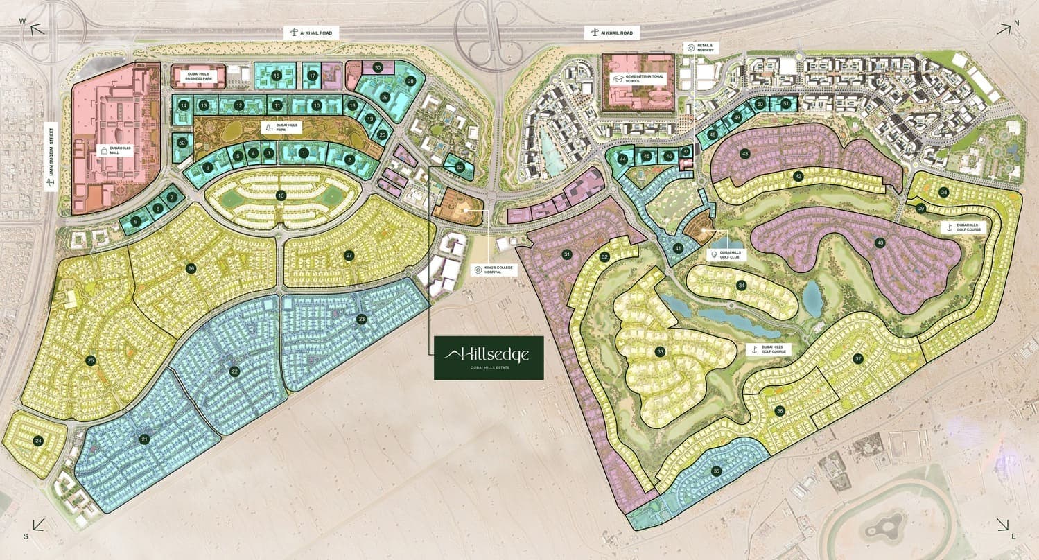 Hillsedge masterplan, Dubai Hills Estate, Dubai