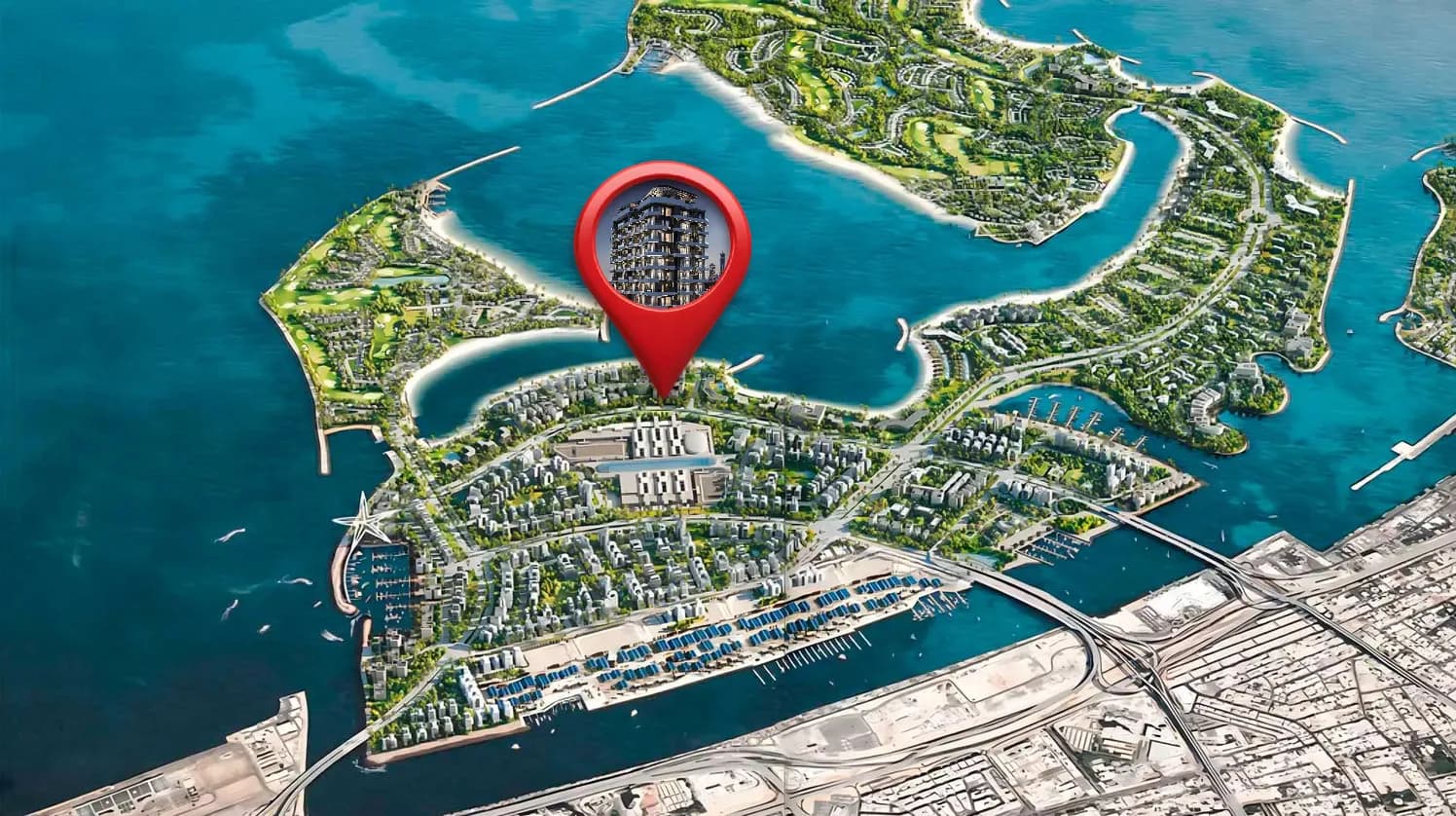 Marea Residences masterplan, Palm Deira, Dubai