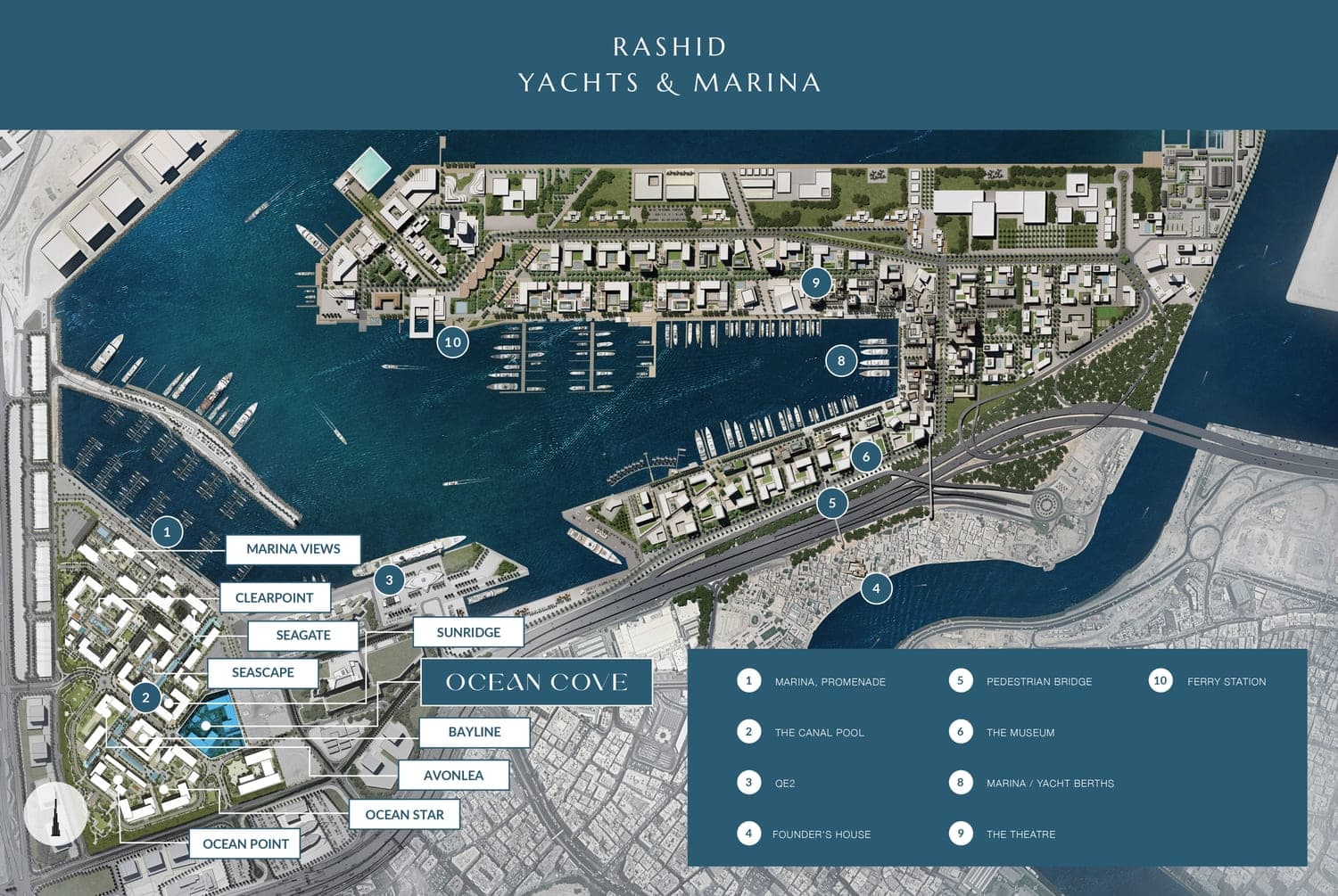 Ocean Cove masterplan, Mina Rashid, Dubai