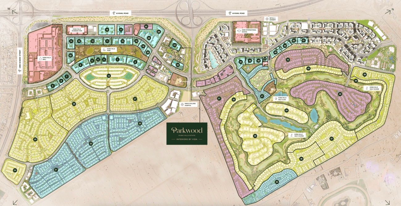 Parkwood Emaar masterplan, Dubai Hills Estate, Dubai