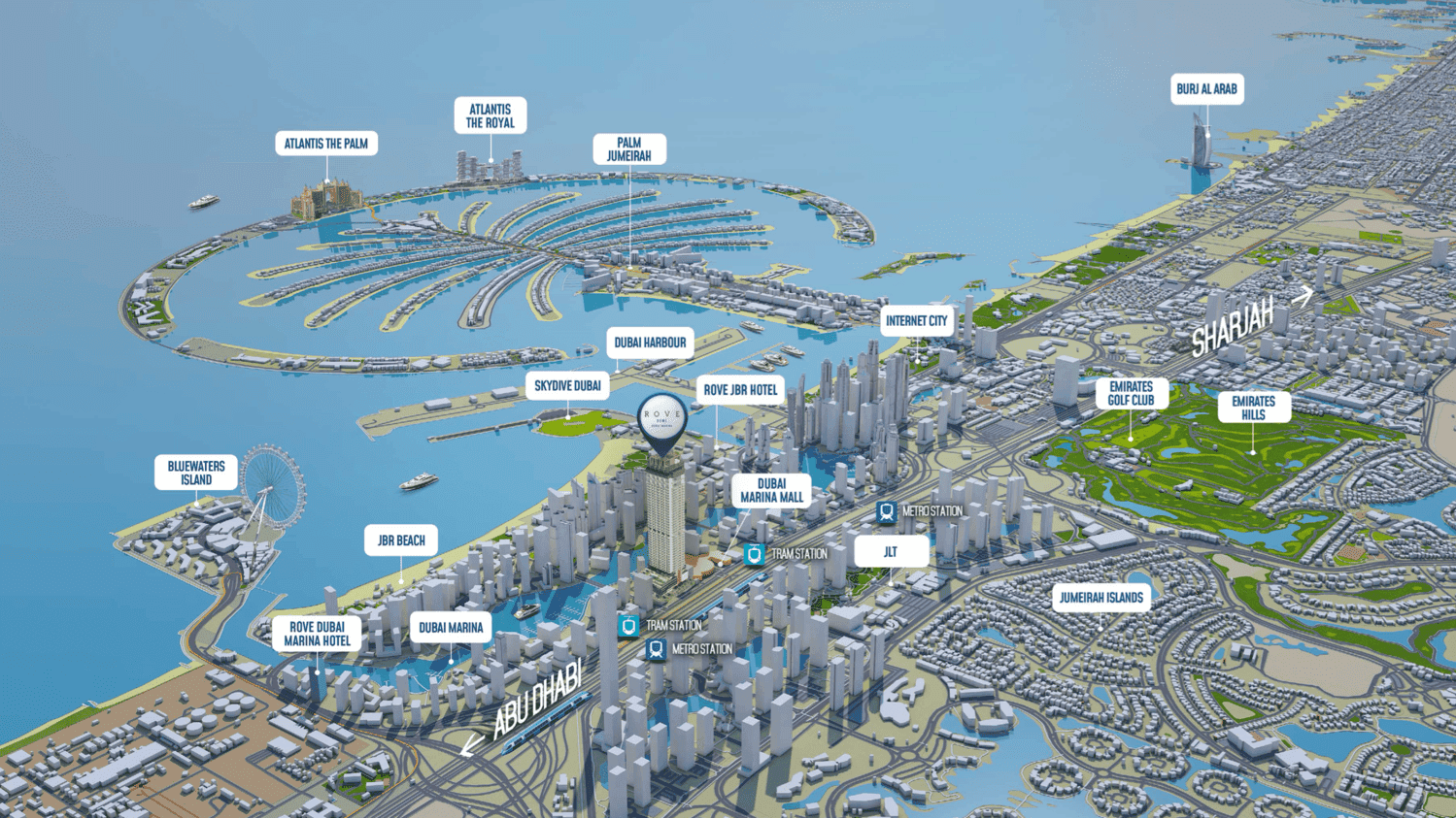 Rove Home Dubai Marina masterplan, Dubai Marina, Dubai