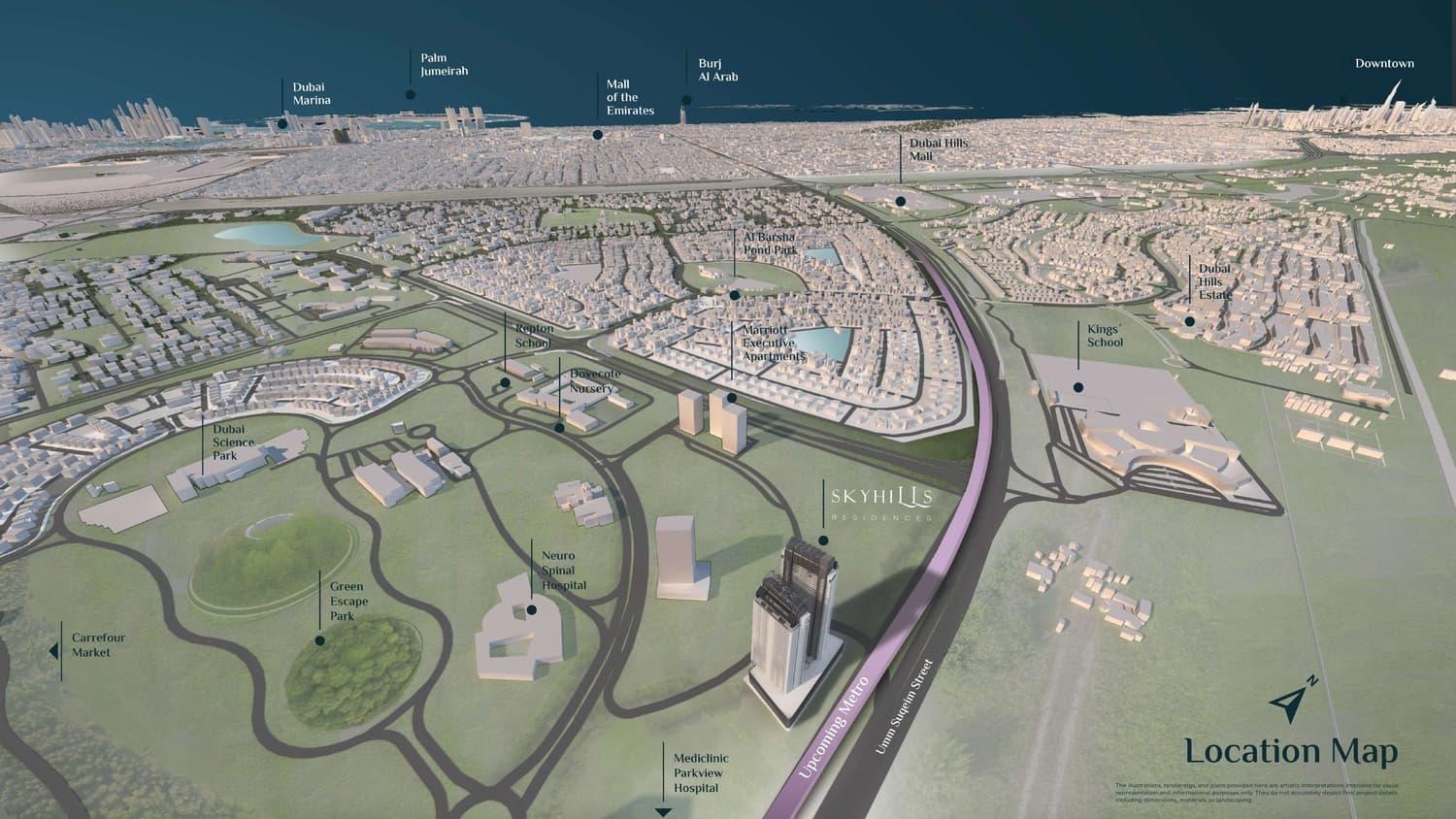 Sky Hills Residence masterplan, Dubai Science Park, Dubai