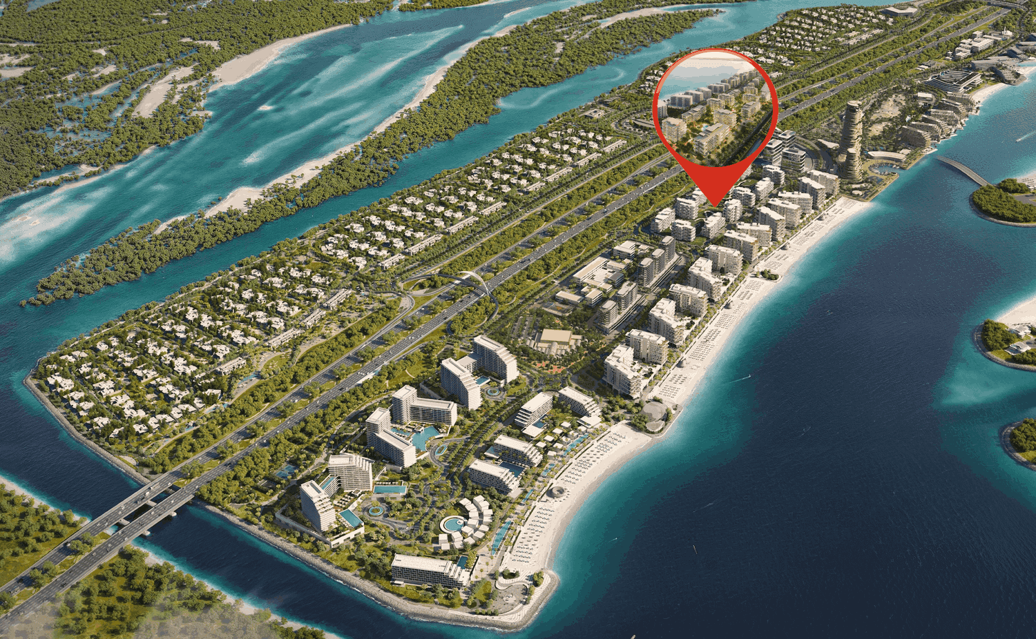 The Beach House Fahid masterplan, Fahid Island, Abu Dhabi