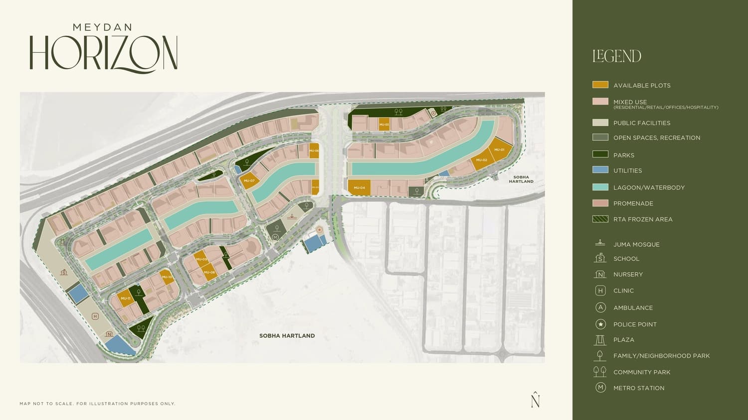 The Waterway masterplan, Bukadra, Dubai