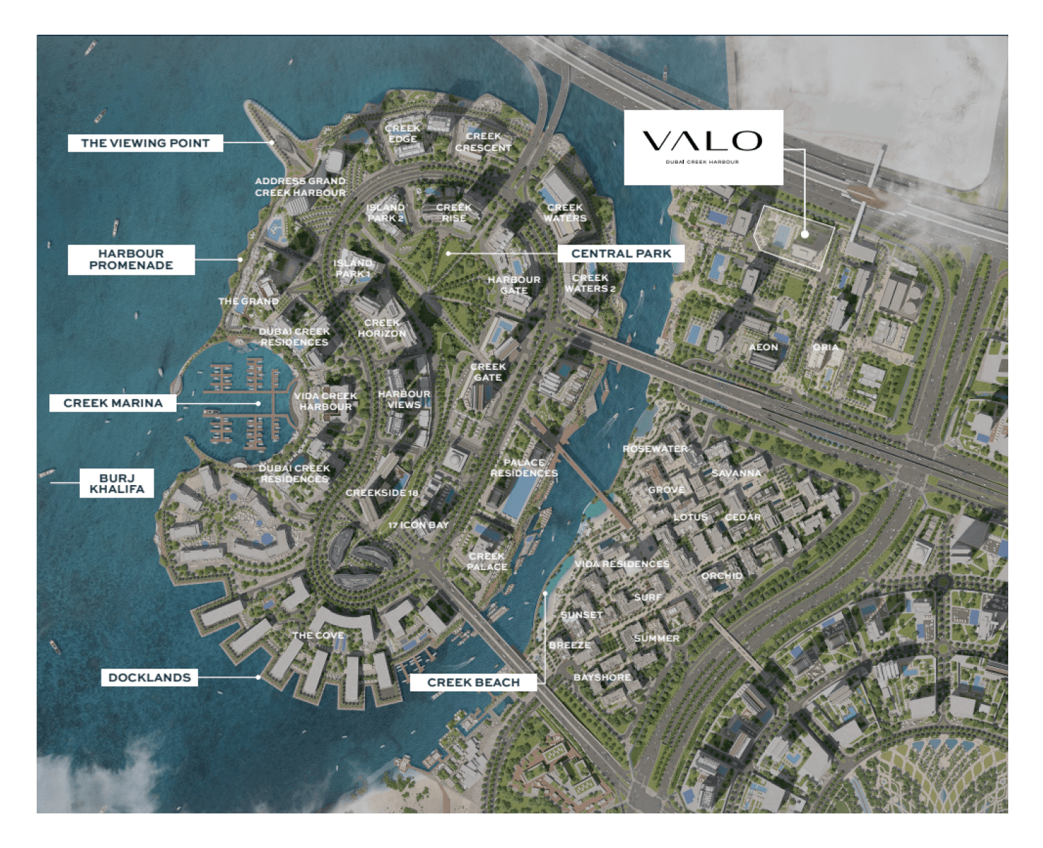 Valo masterplan, Dubai Creek Harbour, Dubai