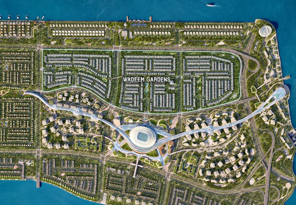 Wadeem Gardens masterplan, Al Hudayriyat Island, Abu Dhabi