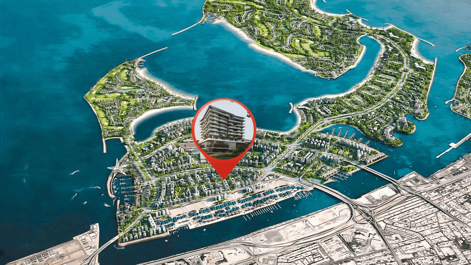 Isolana Residences masterplan, Dubai Islands, Dubai