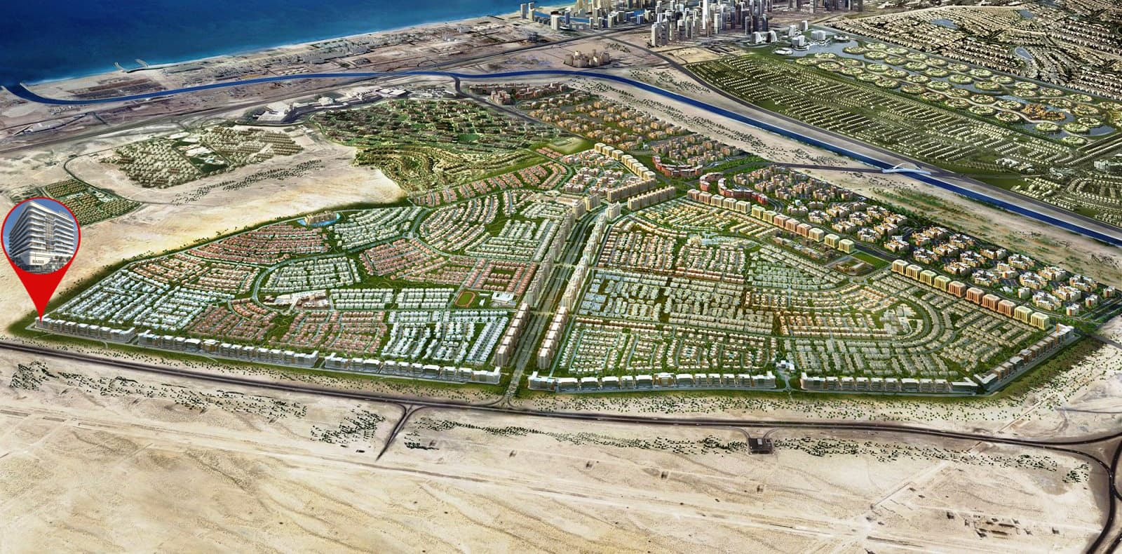 Azizi Raffi masterplan, Jebel Ali Village, Dubai
