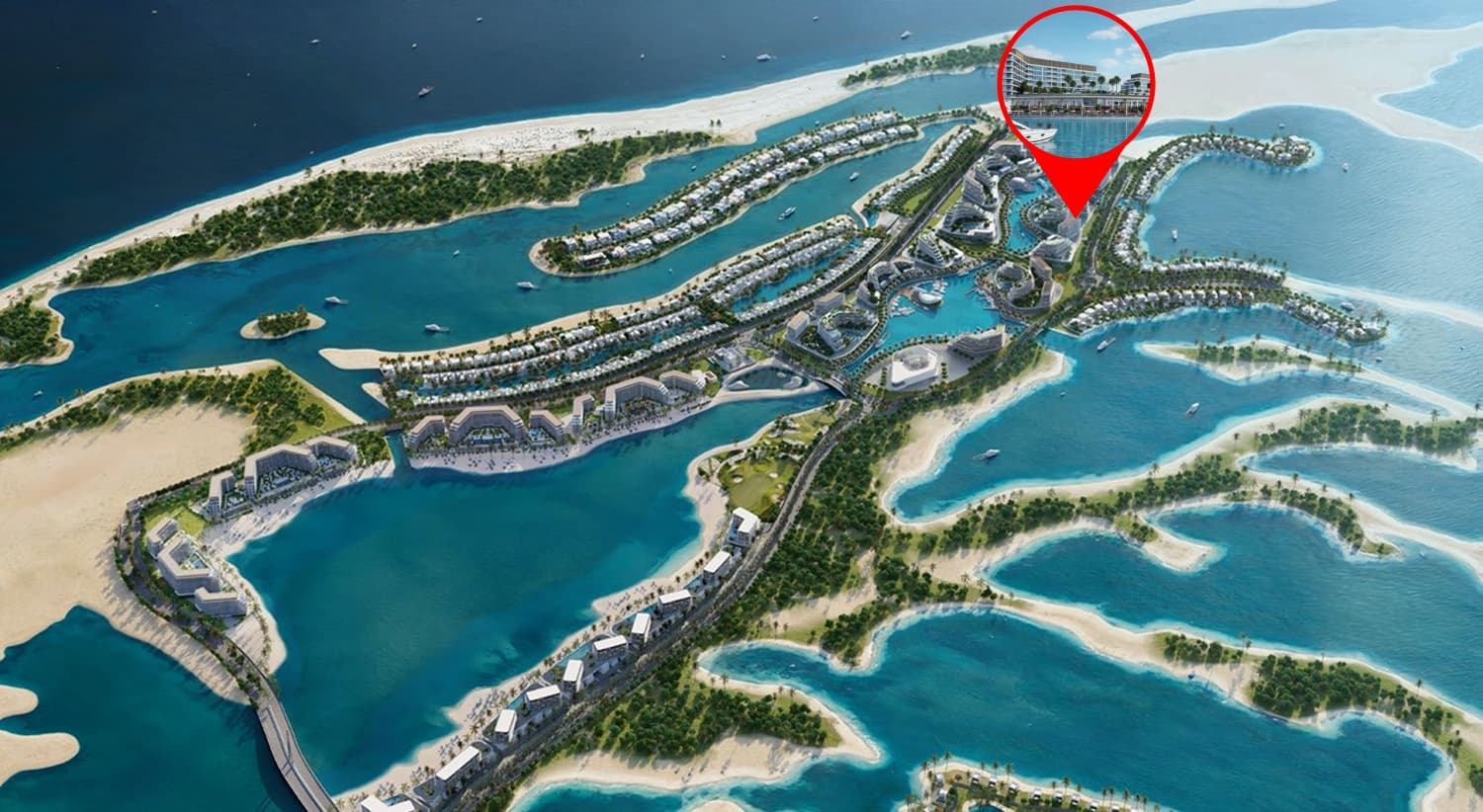 Pearlside Marina Residences masterplan, Siniya Island, Umm al-Quwain