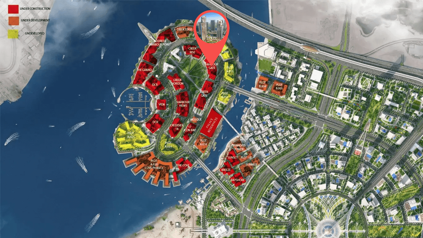 Harbour Gate masterplan, Dubai Creek Harbour, Dubai