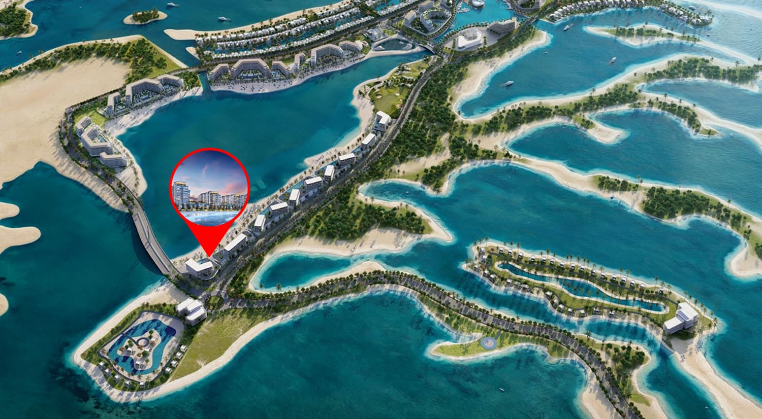Pristine Beach Residences masterplan, Siniya Island, Umm al-Quwain