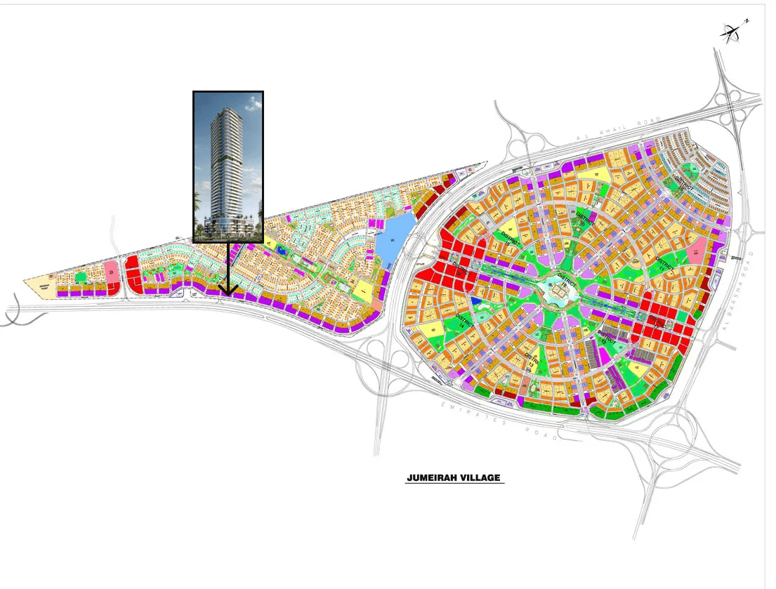Sonate Residences masterplan, JVT (Jumeirah Village Triangle), Dubai