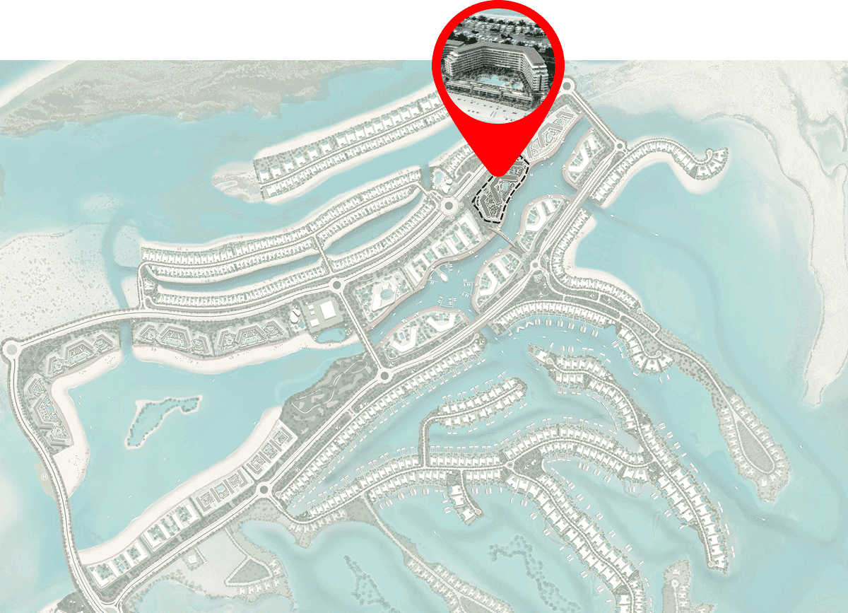 Pierside Marina Residences masterplan, Siniya Island, Umm al-Quwain