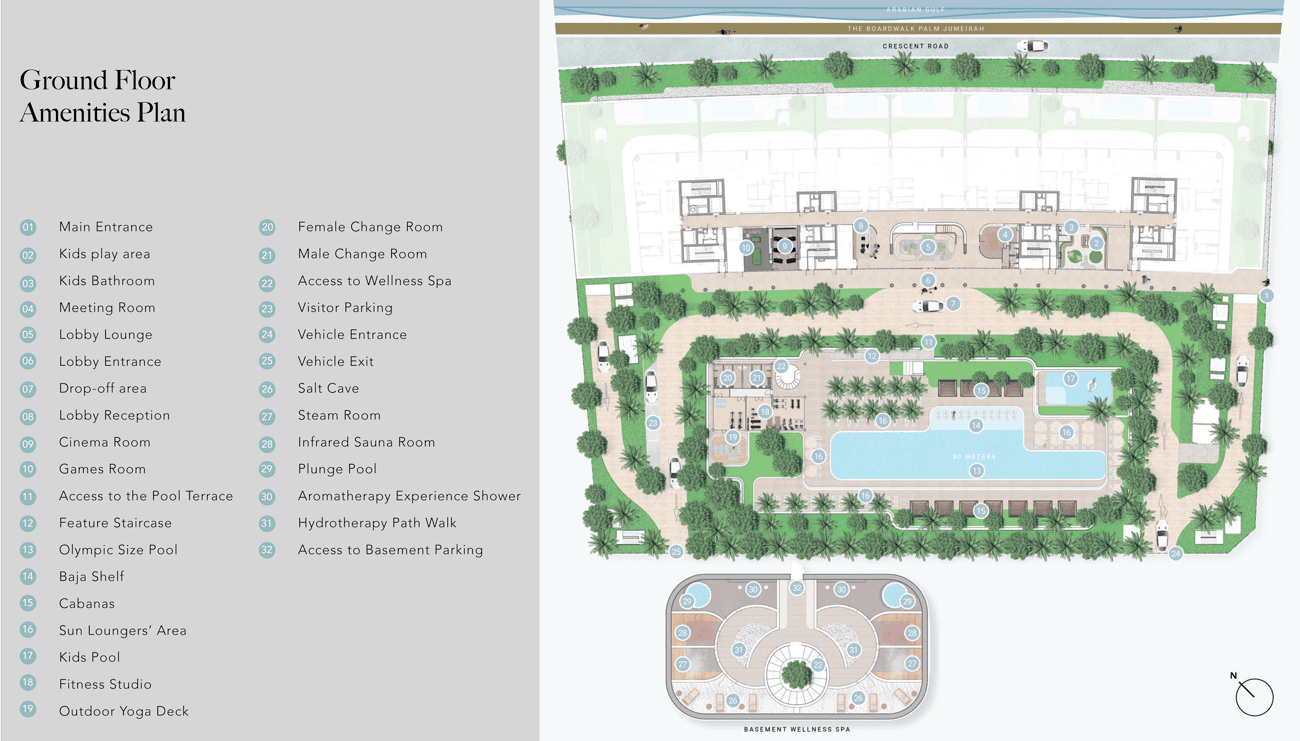 Ellington Ocean House masterplan, Palm Jumeirah, Dubai