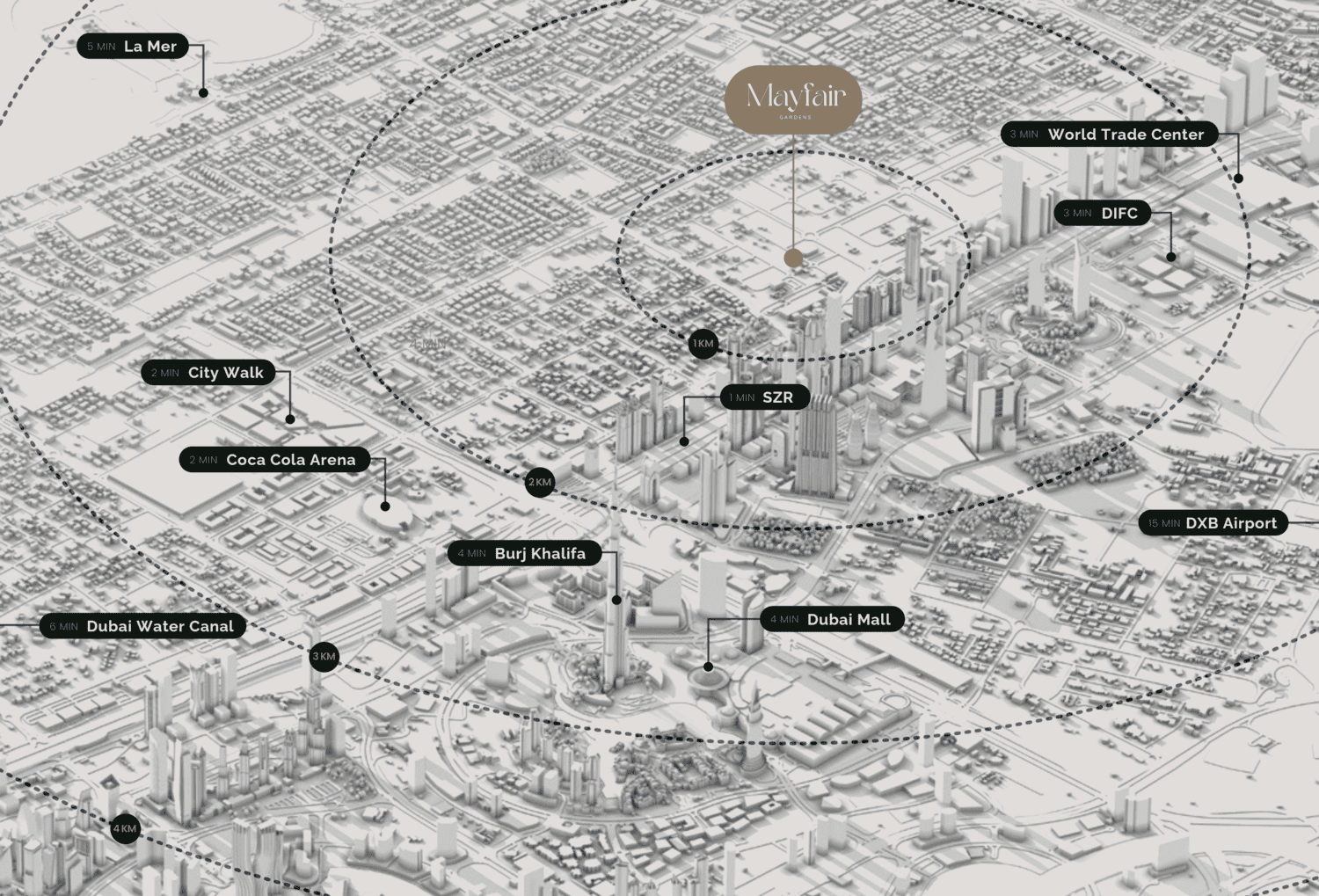 Mayfair Gardens masterplan, Al Satwa, Dubai
