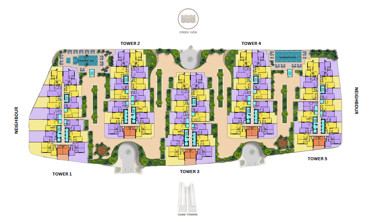 Ajman Creek Towers masterplan, Free Zone, Ajman