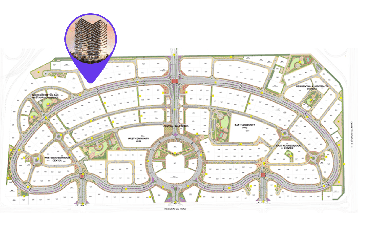 Samana Ibiza masterplan, Dubailand Residence Complex, Dubai