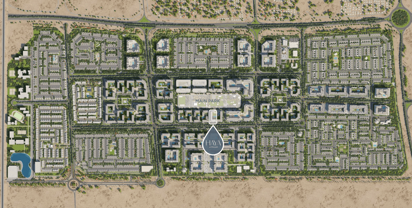 Haya on the Park masterplan, Town Square, Dubai