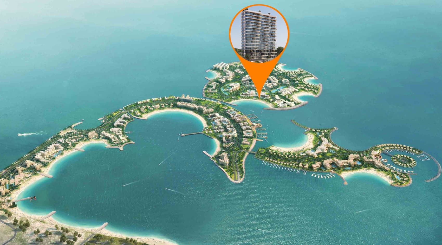 The Beach Vista masterplan, Al Marjan Island, Ras al-Khaimah