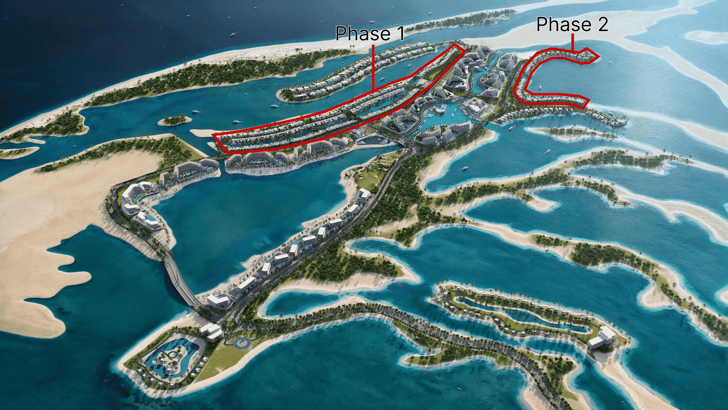 Sobha Siniya Island Villas Phases 1 and 2 masterplan, Siniya Island, Dubai