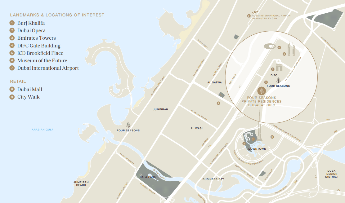 Four Seasons Private Residences DIFC masterplan, DIFC (Dubai International Financial Center), Dubai