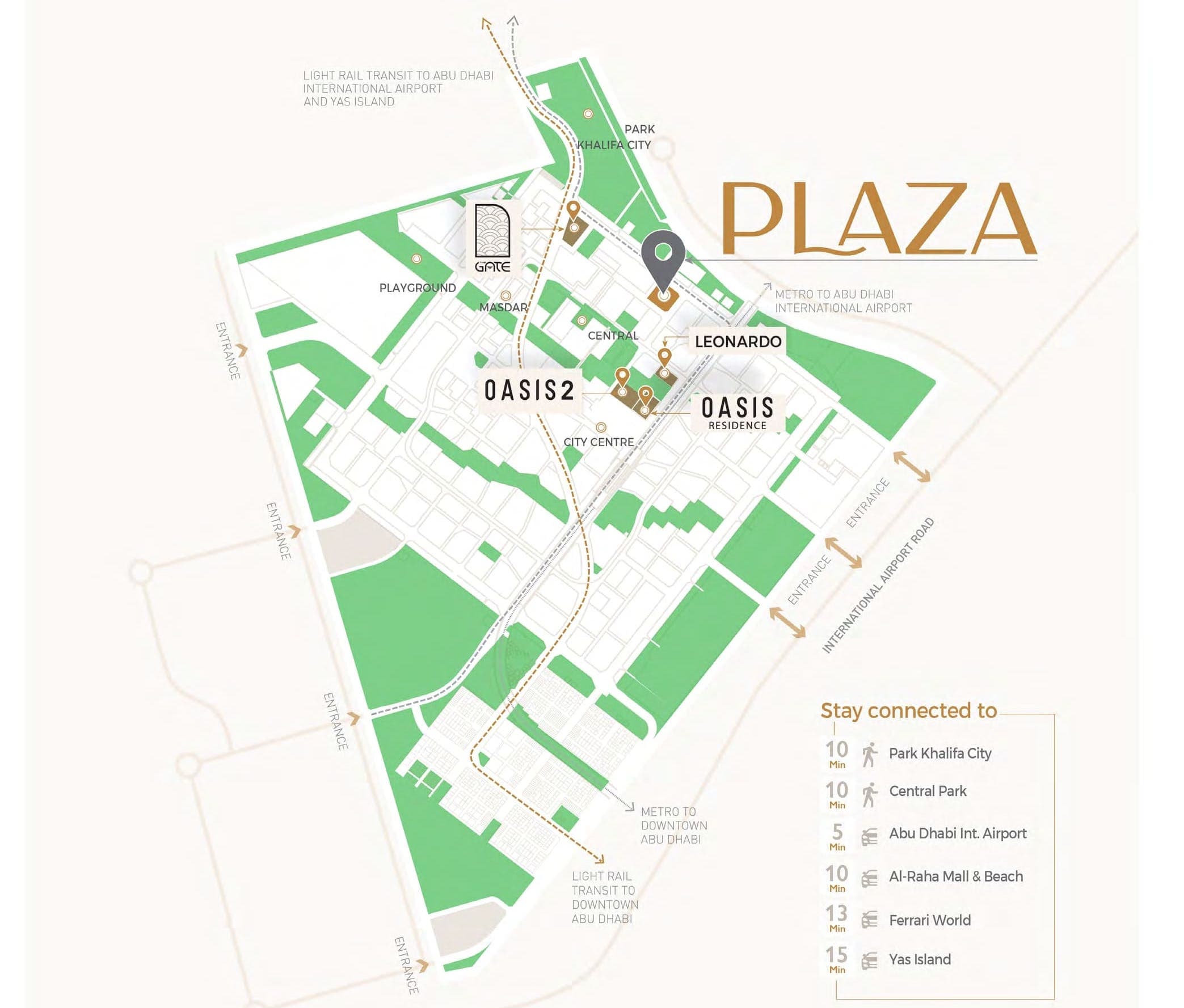 Plaza Reportage masterplan, Masdar City, Abu Dhabi