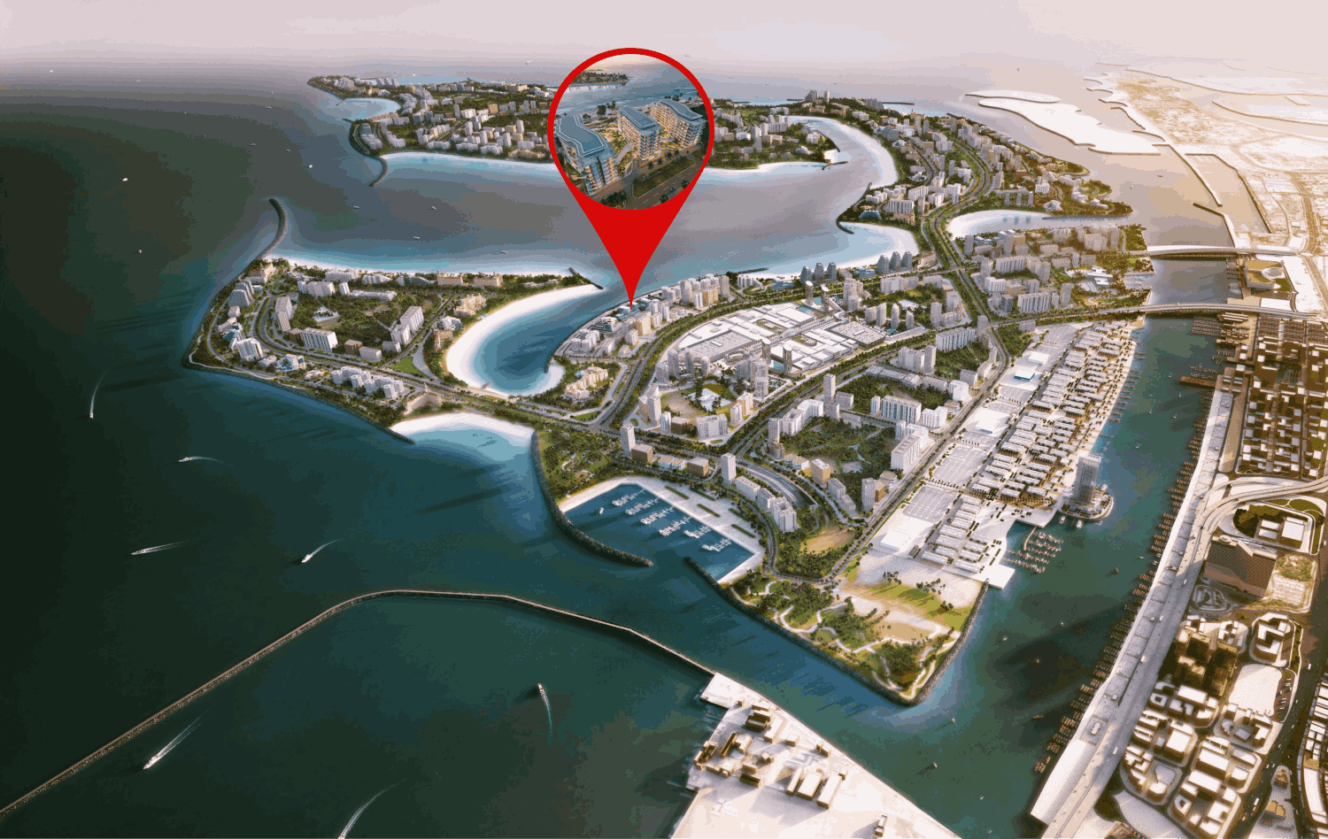 Flora Isle Beachfront Residences masterplan, Dubai Islands, Dubai