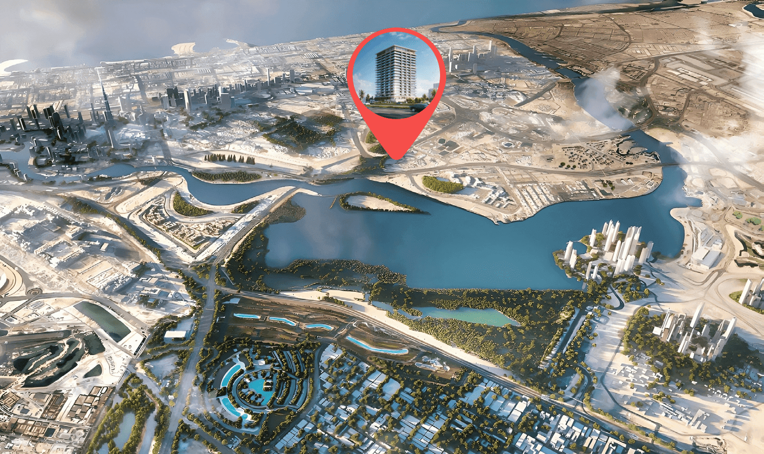 Binghatti Pinnacle masterplan, Al Jaddaf, Dubai