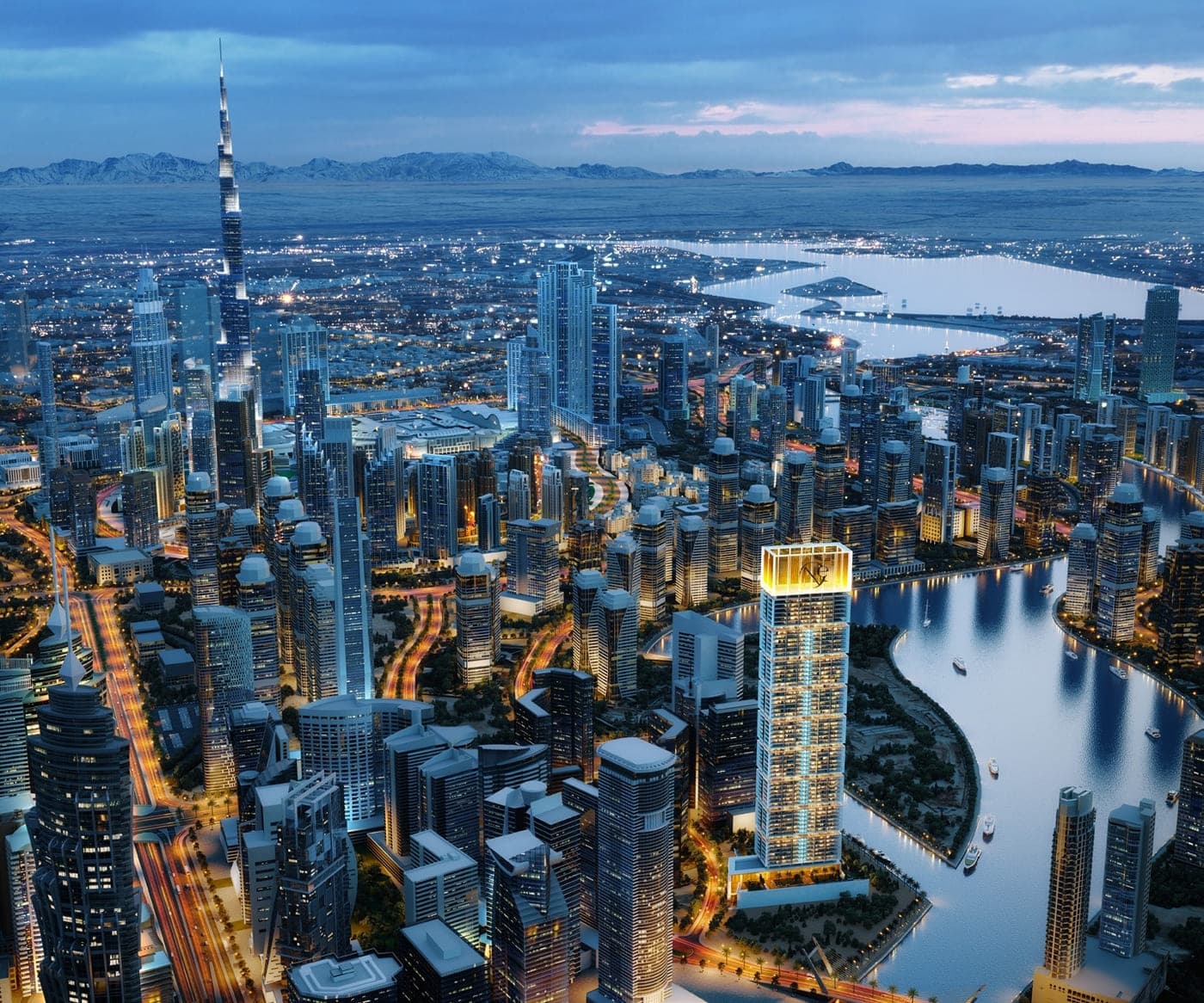 One by Binghatti masterplan, Business Bay, Dubai