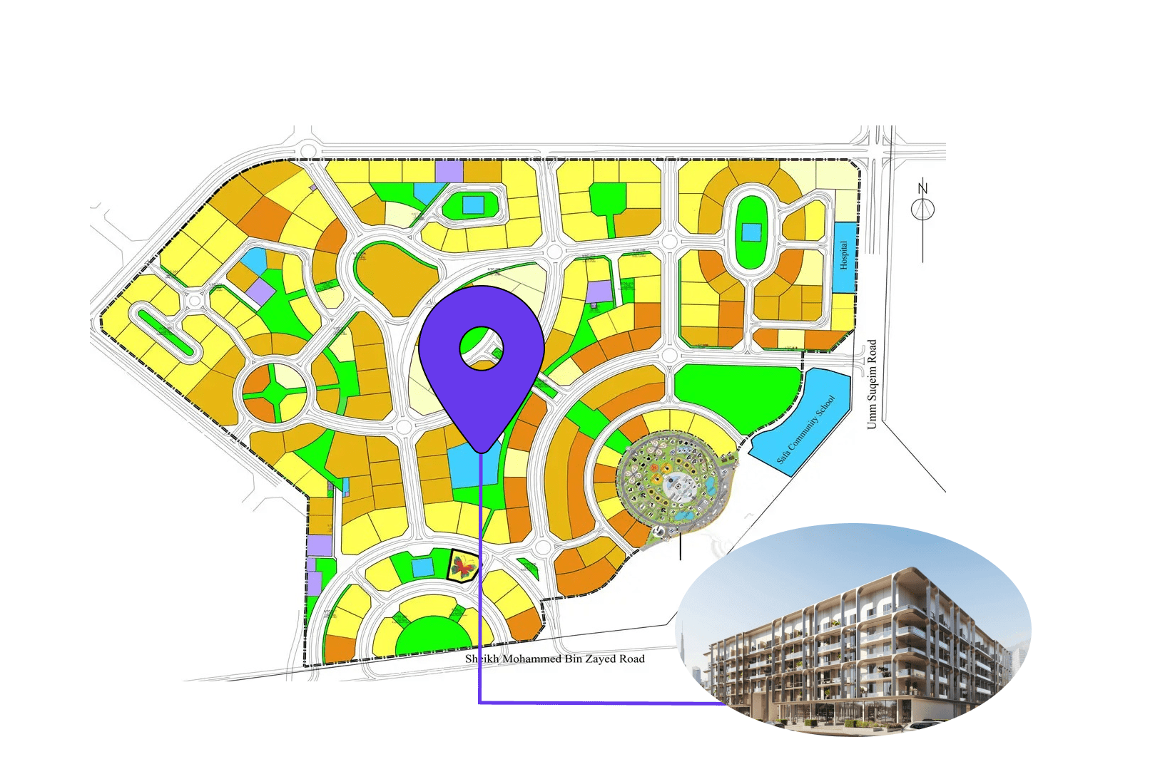 One Beverly masterplan, Arjan, Dubai