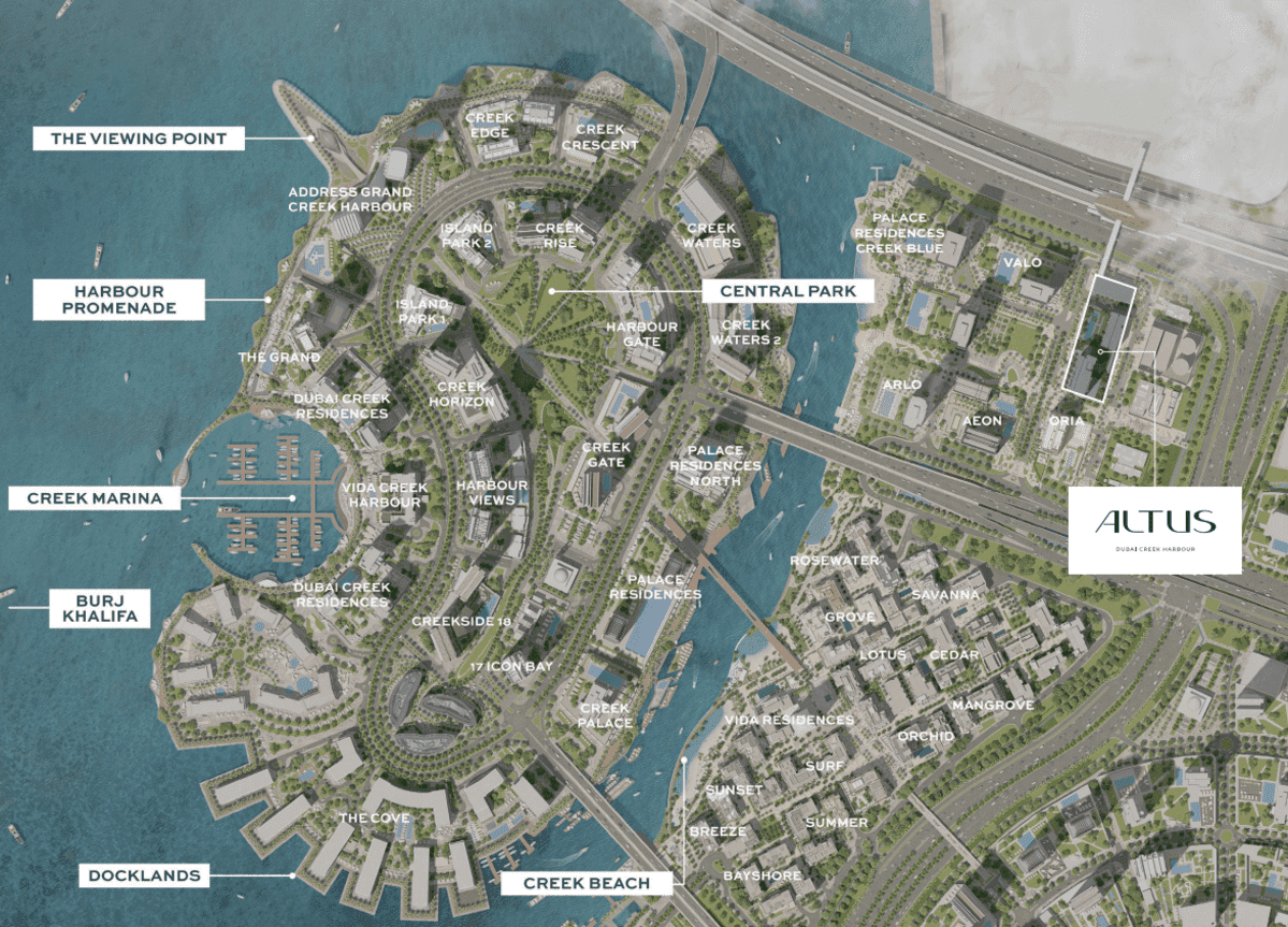 Altus masterplan, Dubai Creek Harbour, Dubai