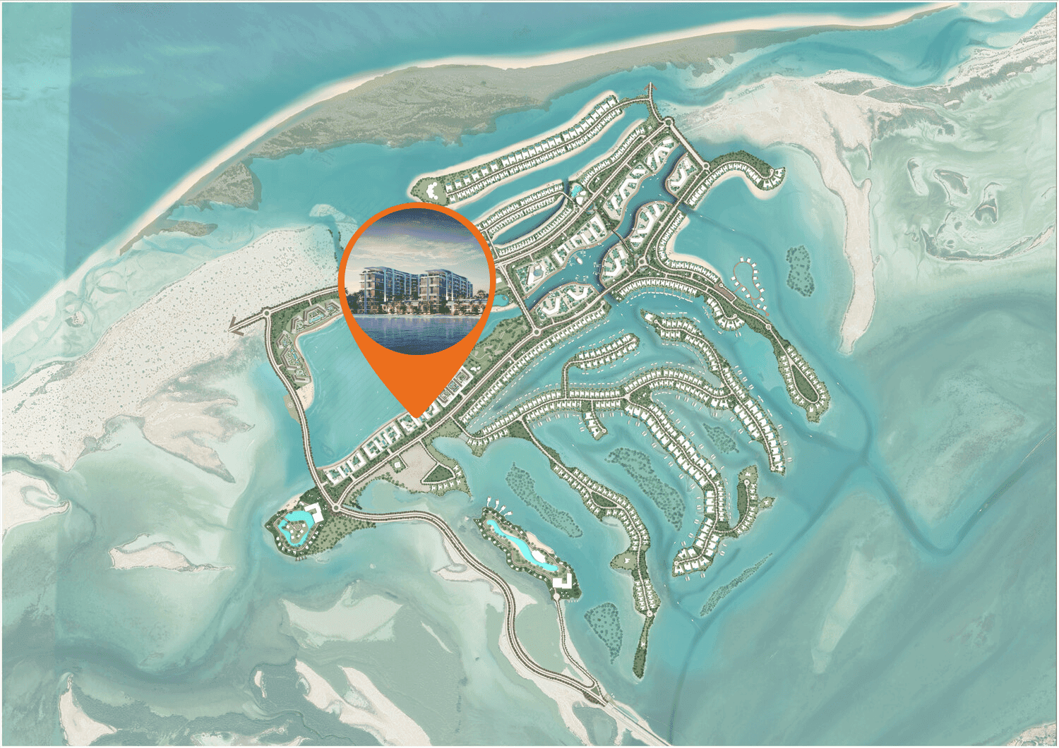 Coastline Beach Residences masterplan, Siniya Island, Umm al-Quwain