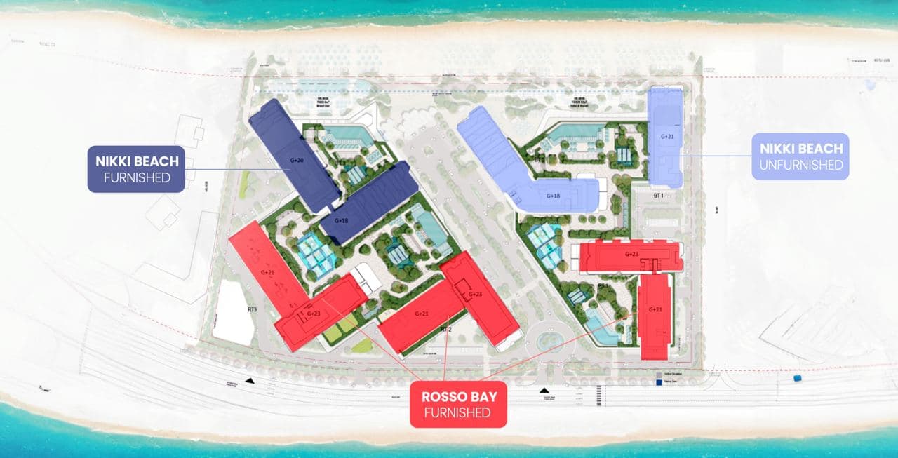 Rosso Bay Residences masterplan, Al Marjan Island, Ras al-Khaimah