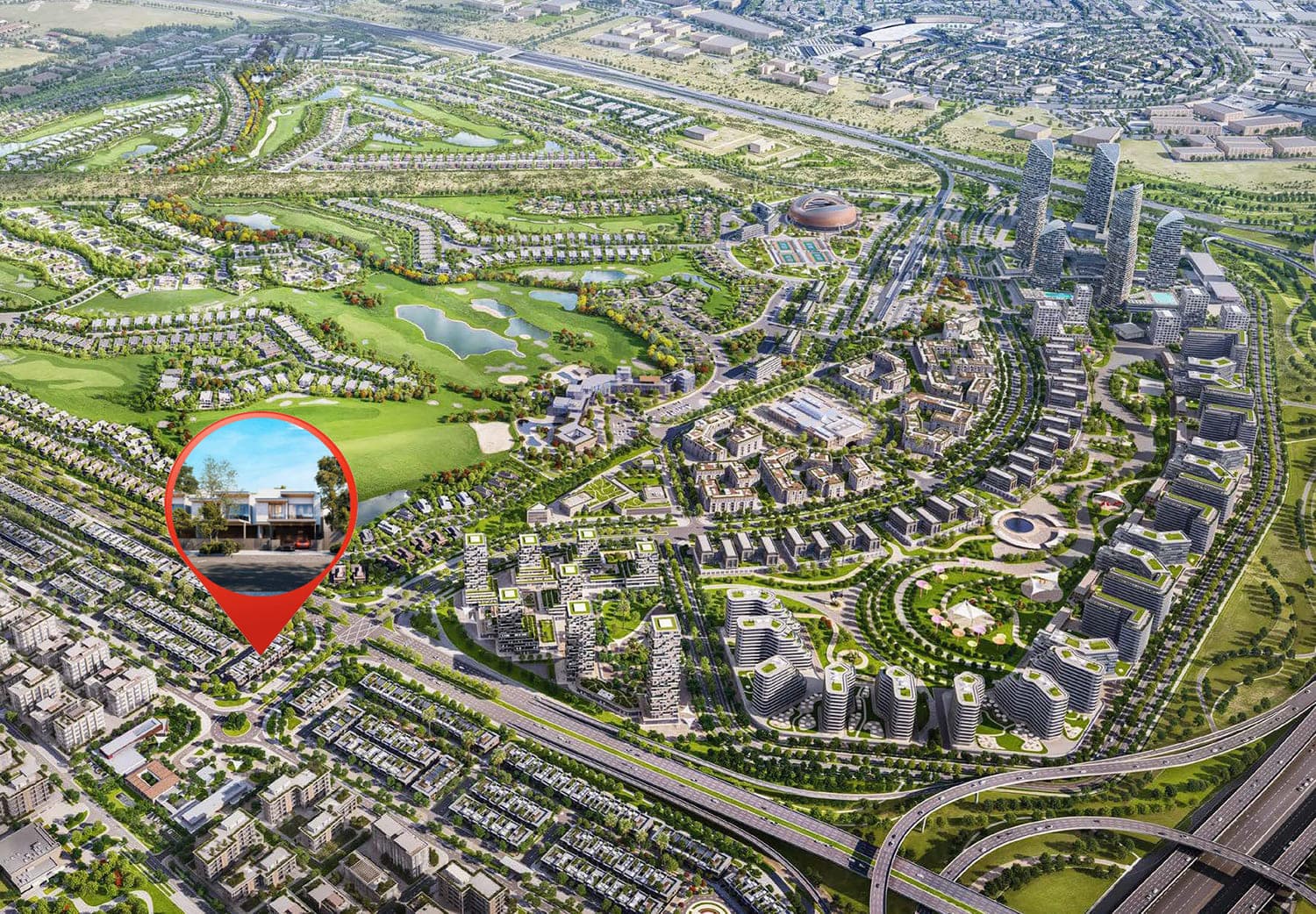 Pinewood Estate Homes masterplan, Jumeirah Golf Estates, Dubai