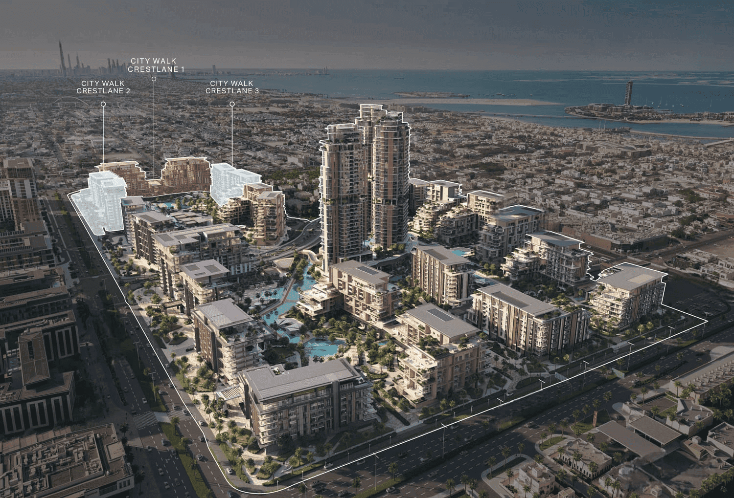 City Walk Crestlane masterplan, City Walk, Dubai