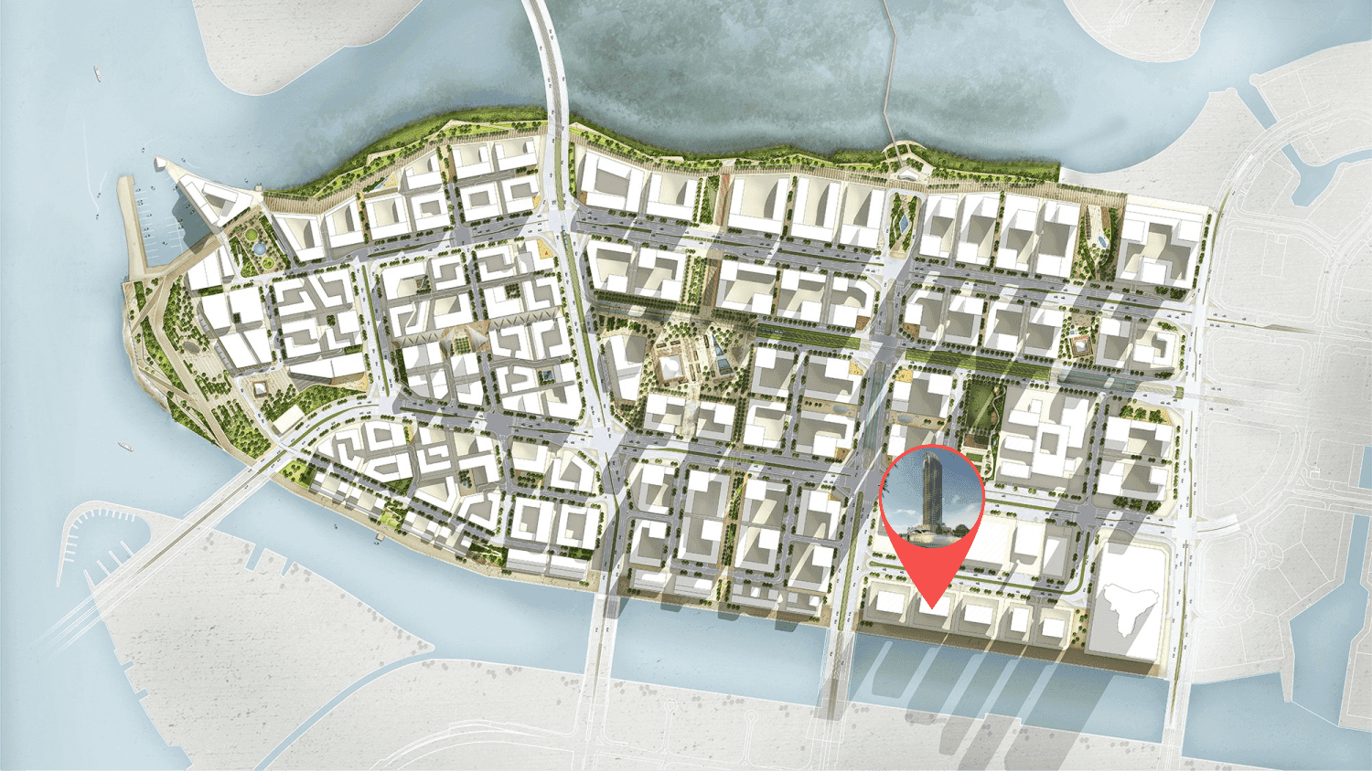 Renad Tower masterplan, Reem Island, Abu Dhabi