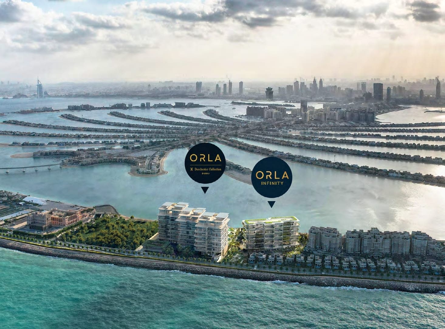 Orla Infinity Dorchester Collection masterplan, Palm Jumeirah, Dubai