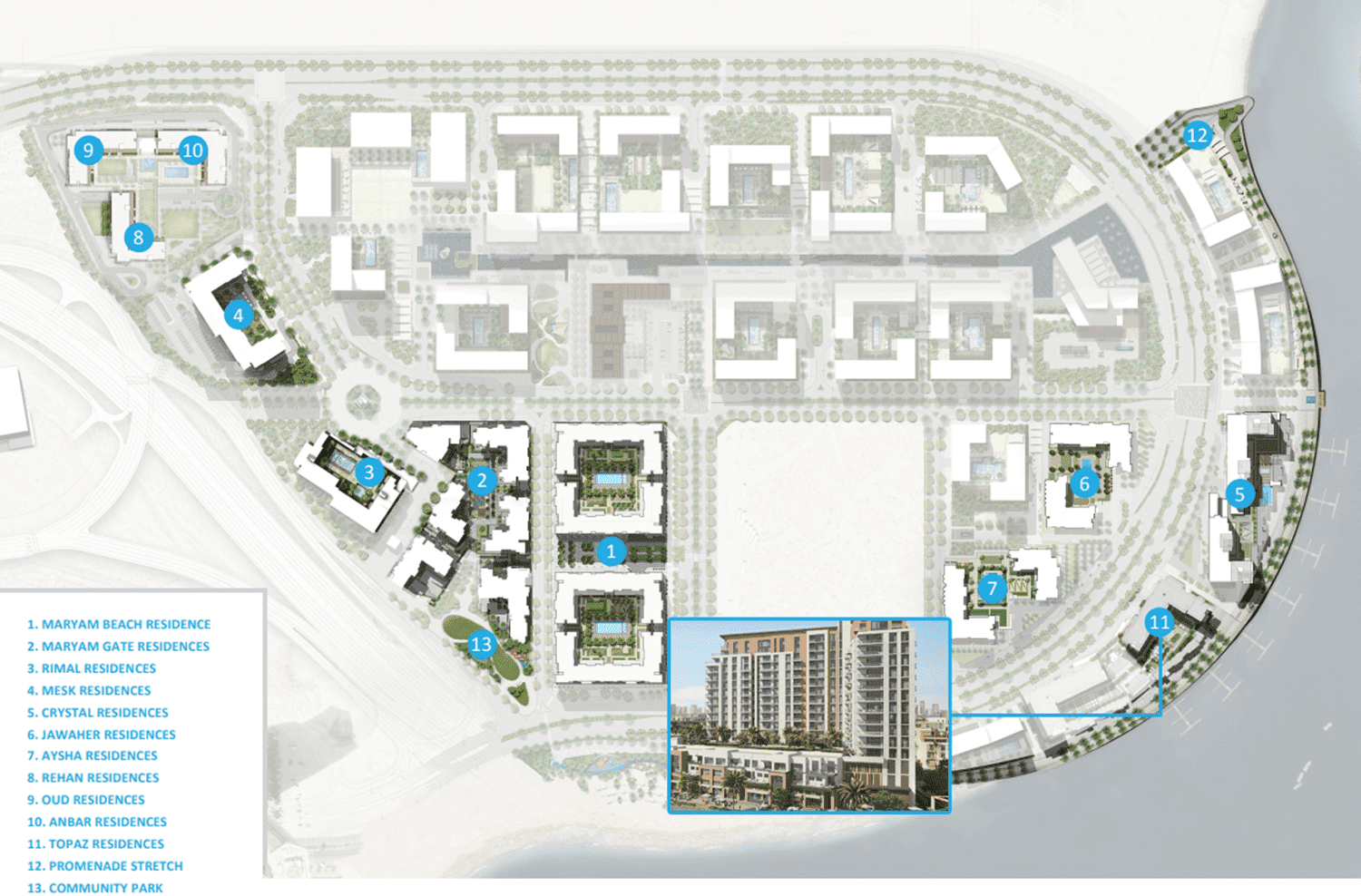 Topaz Residences masterplan, Maryam Island, Sharjah